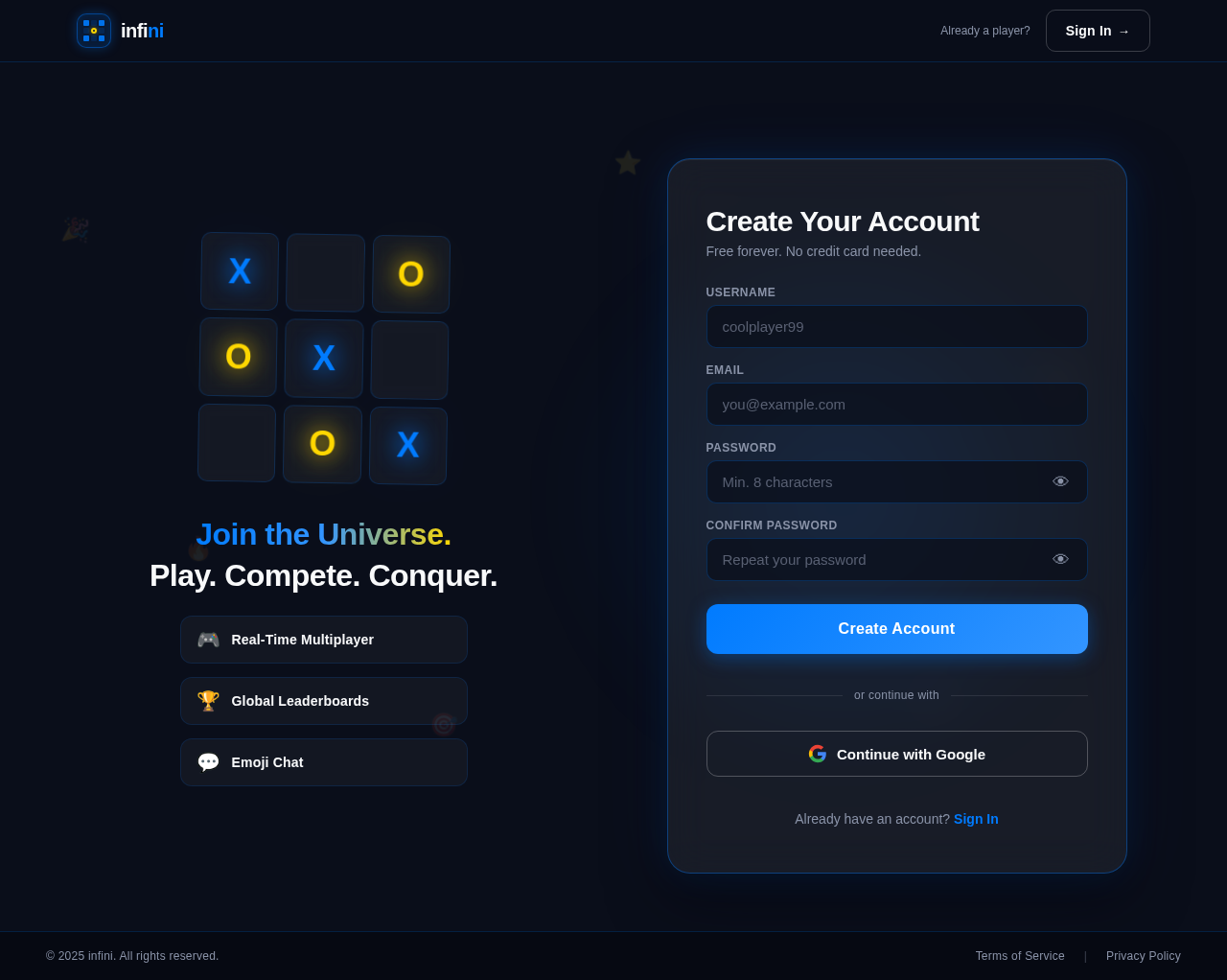 Signup design preview