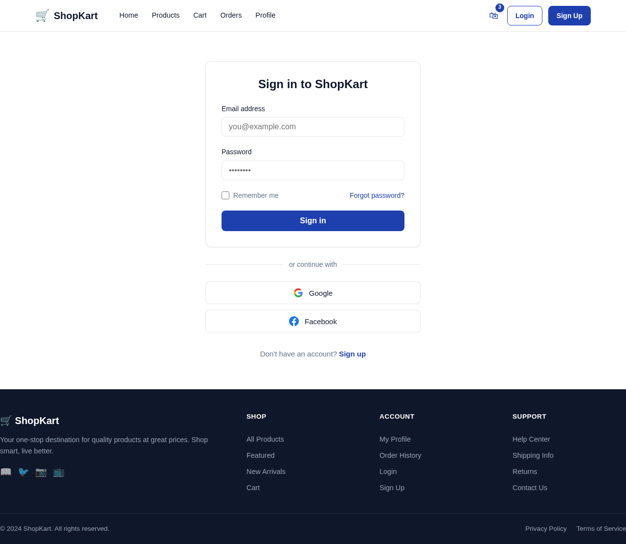 Login design preview