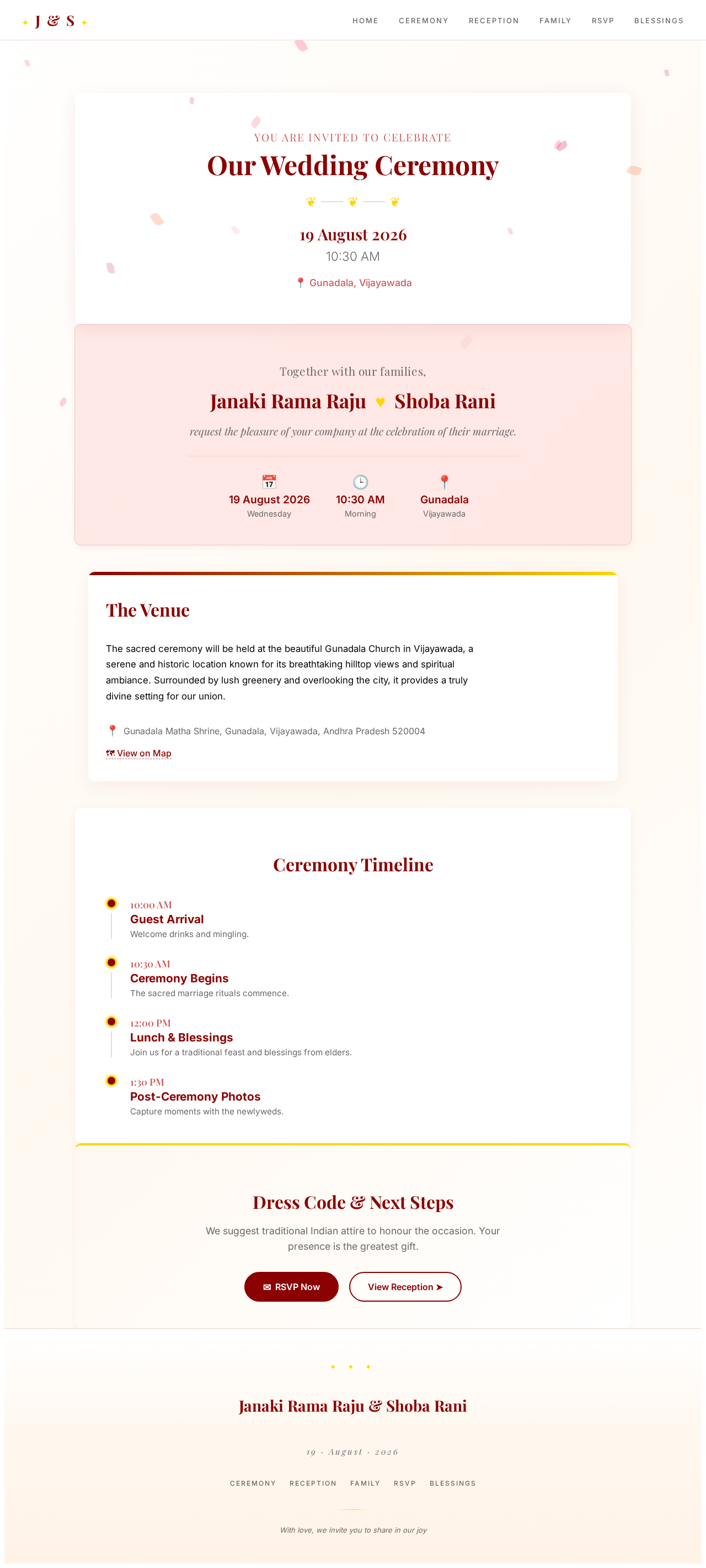 Ceremony design preview