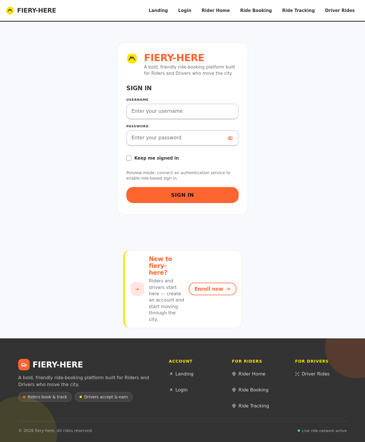 Login design preview
