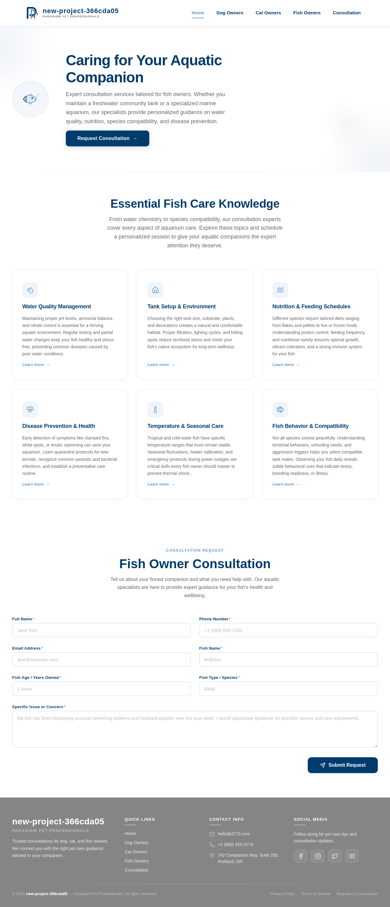 Fish Owners design preview