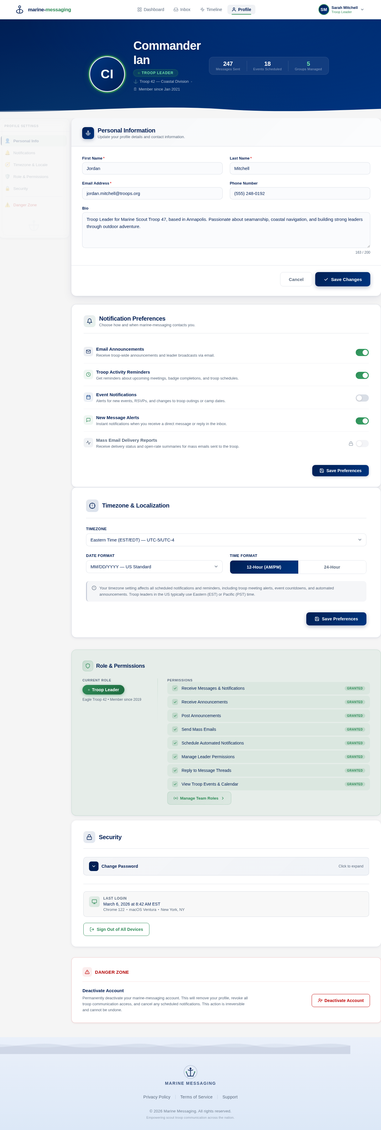 Profile design preview