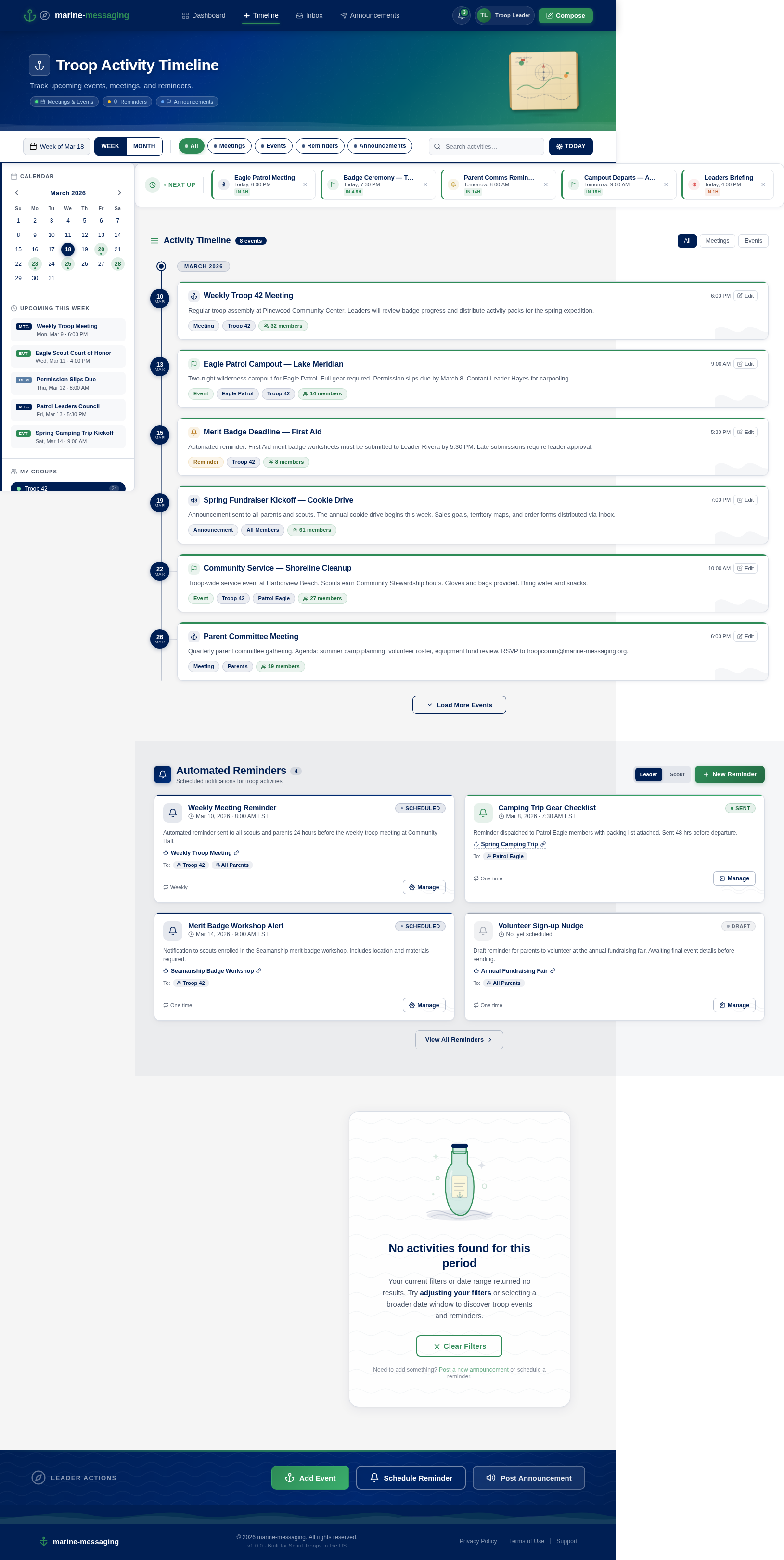 Timeline design preview