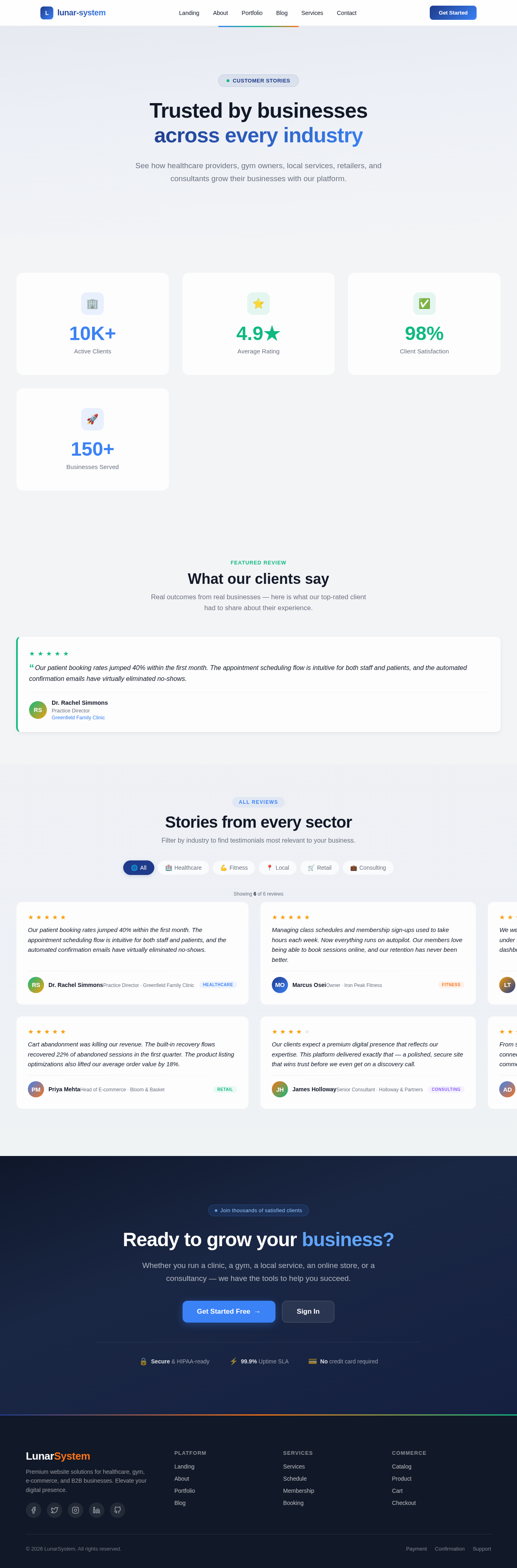 Testimonials design preview