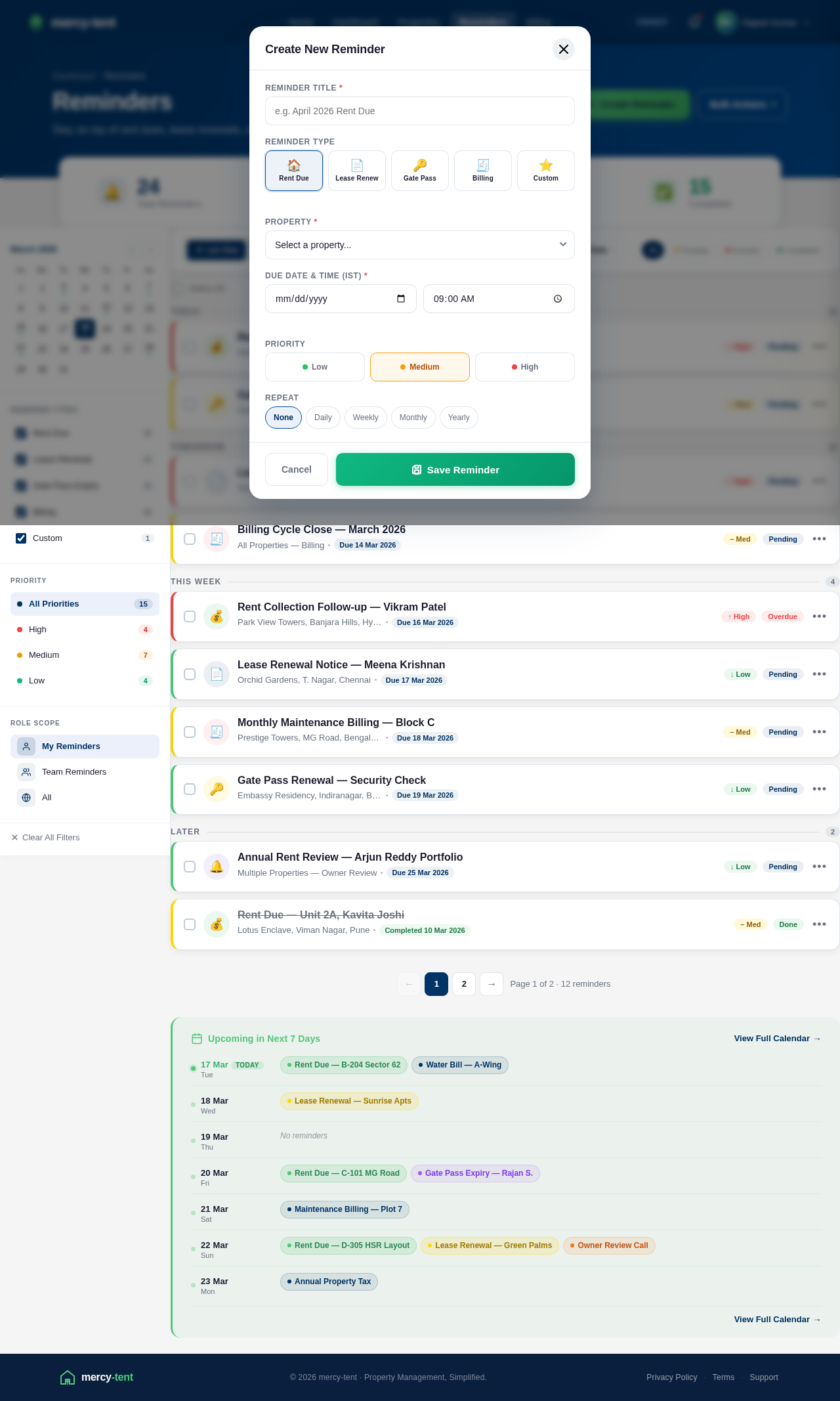 Reminders design preview