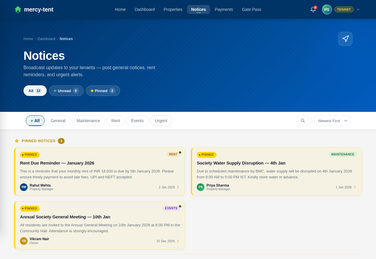 Notices design preview