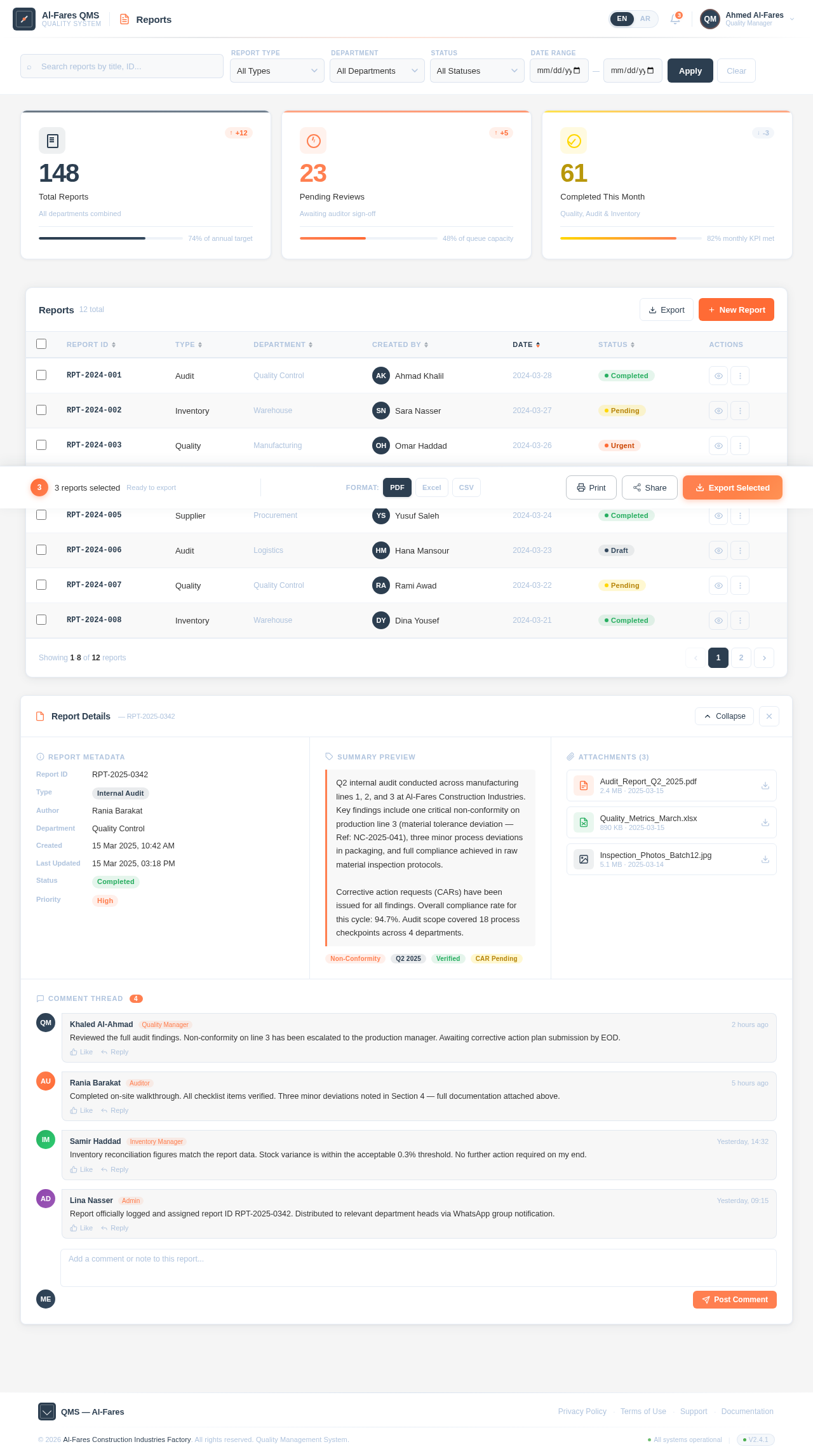 Reports design preview