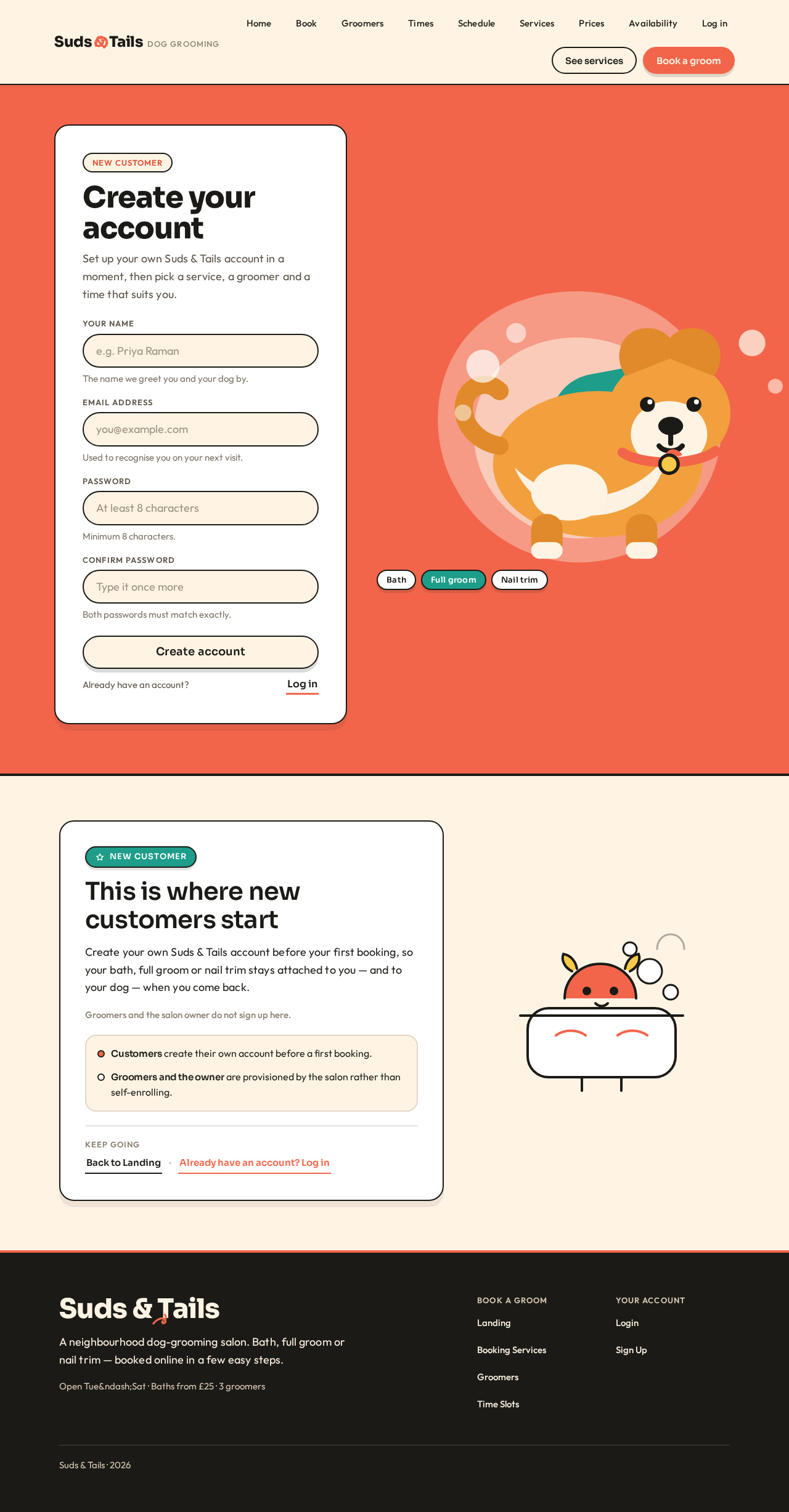 Sign Up design preview
