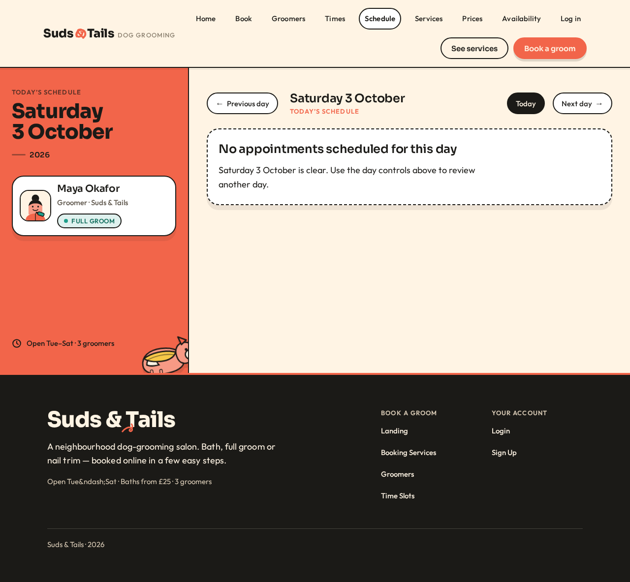 Daily Schedule design preview