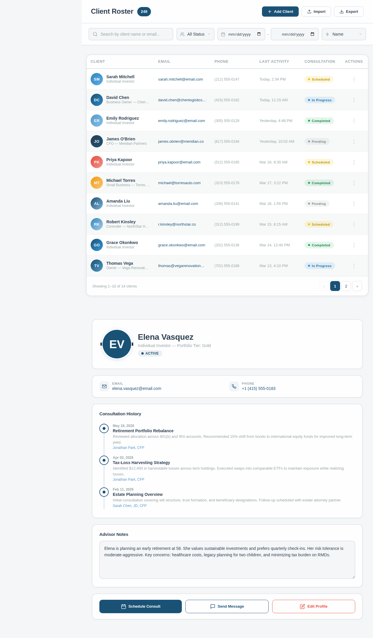 Clients design preview