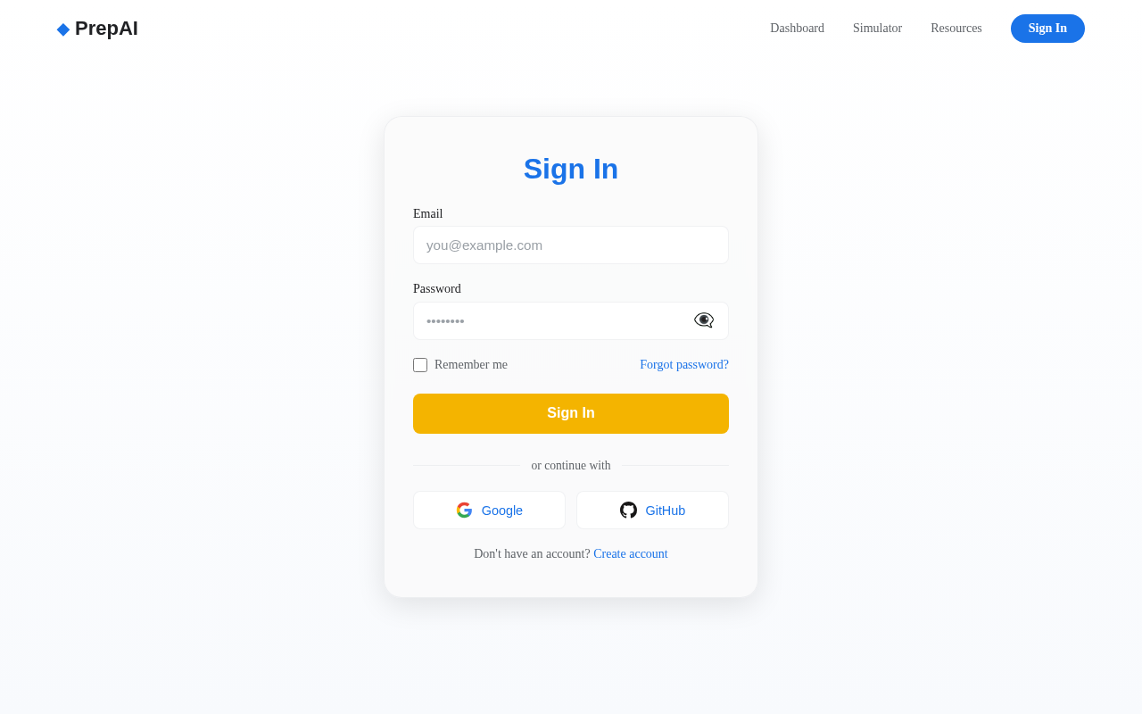 Login design preview