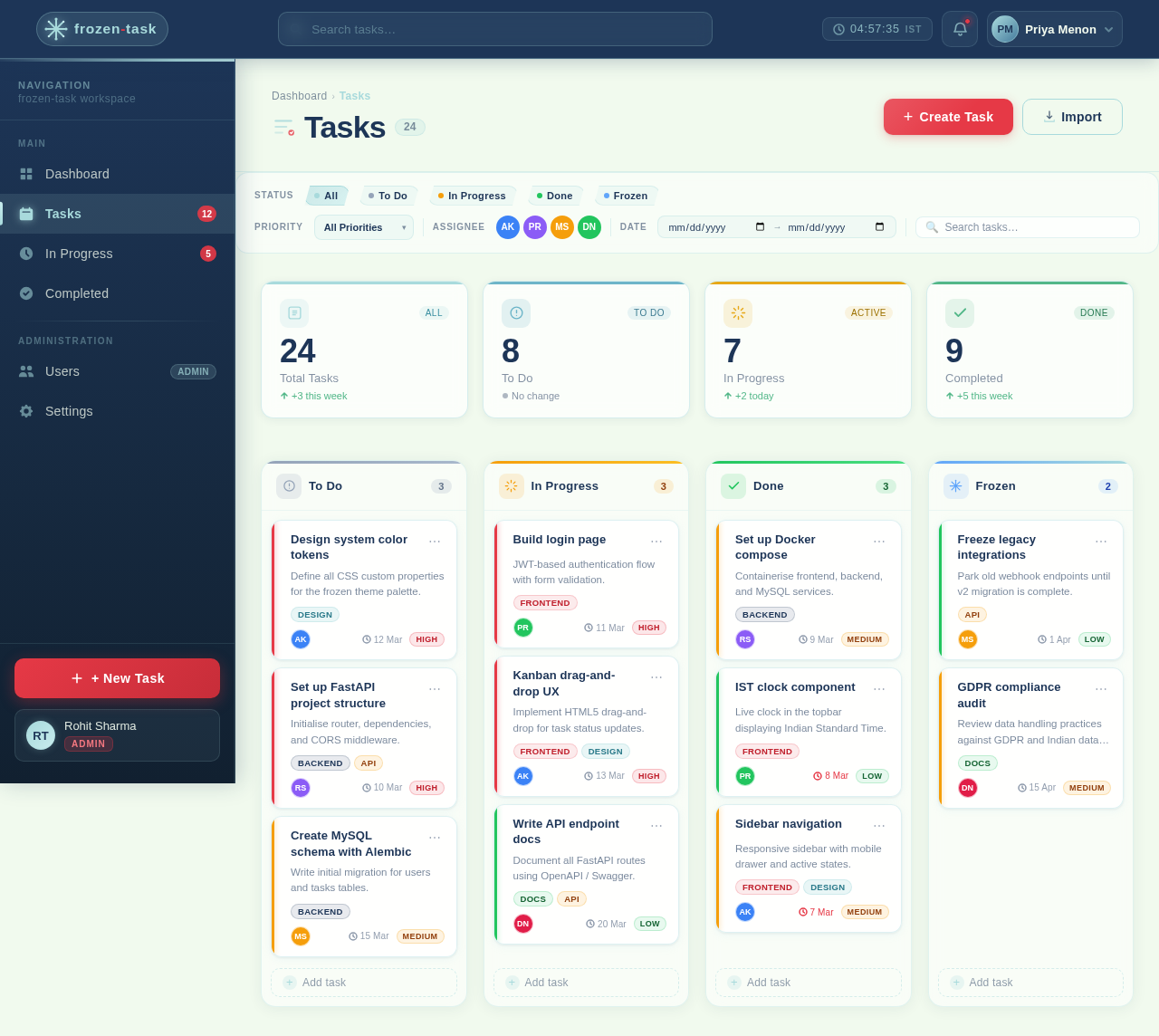 Tasks design preview