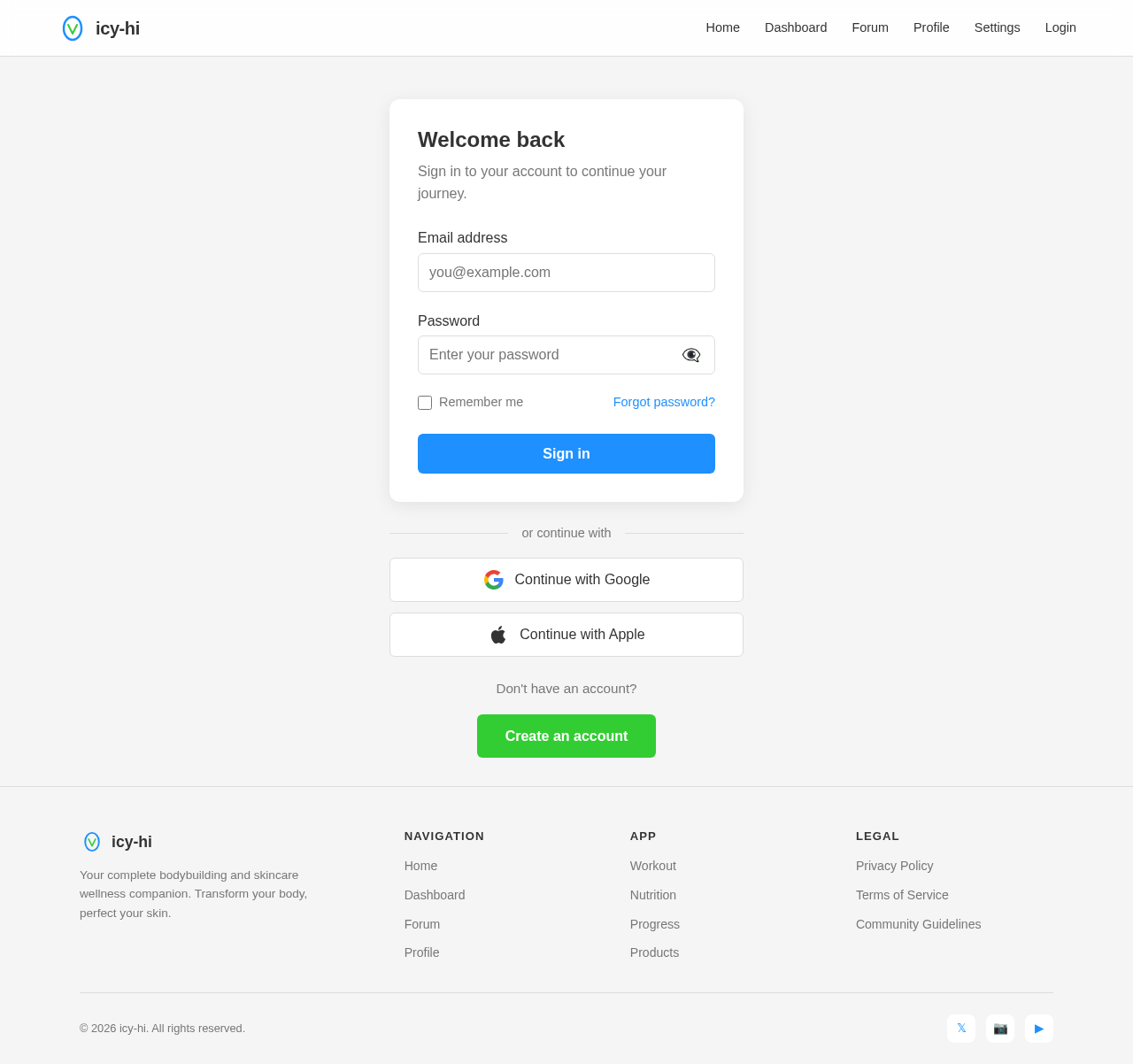 Login design preview