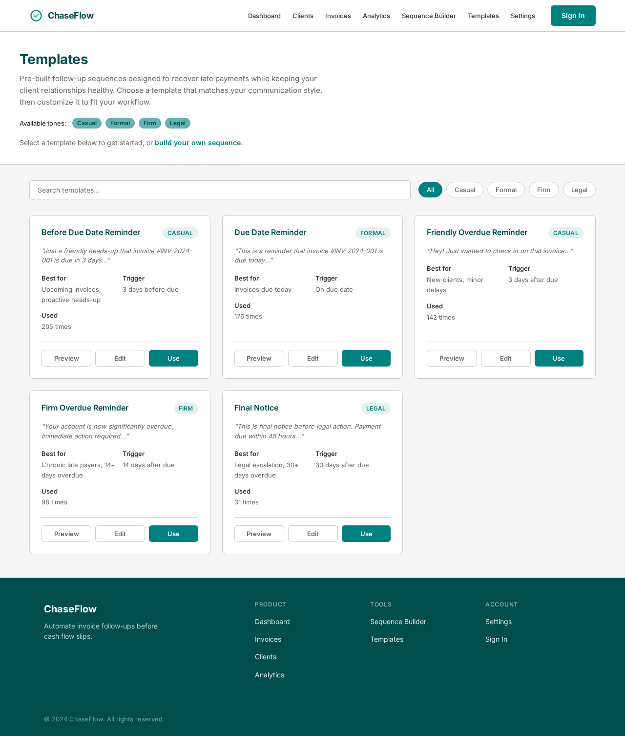 Templates design preview