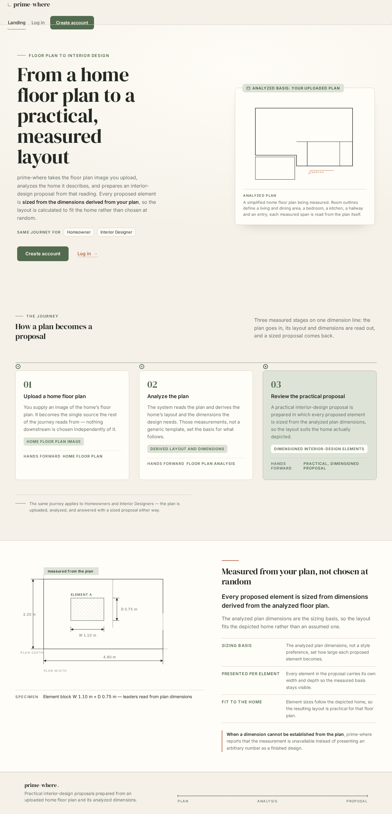 Landing design preview