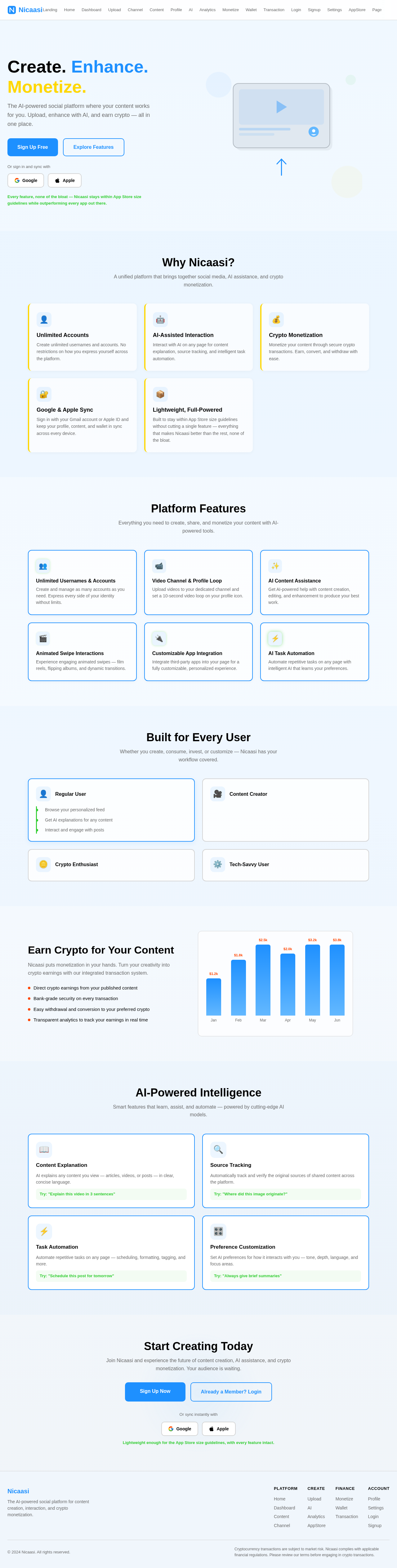 Landing design preview