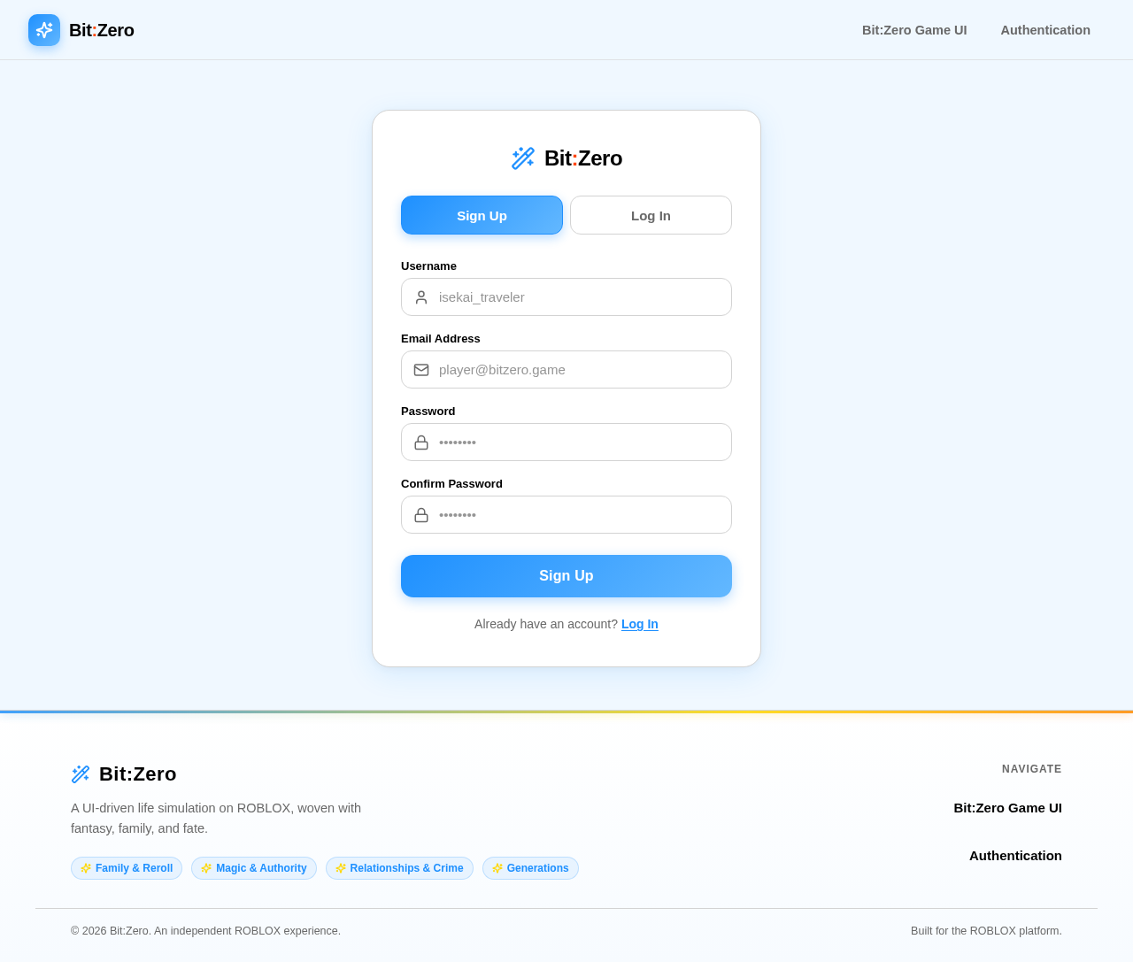 Authentication design preview