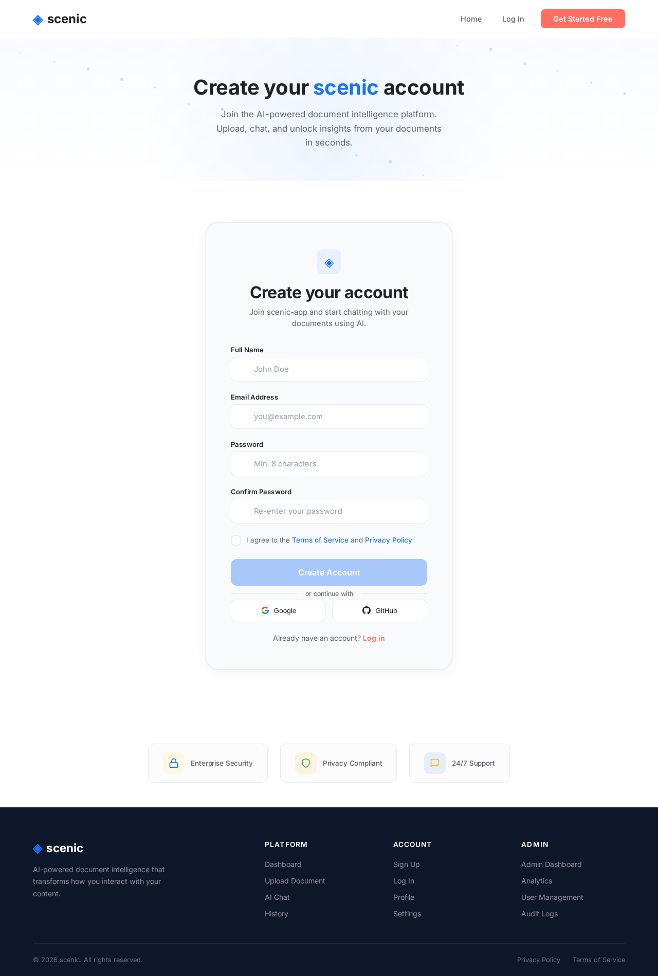 Signup design preview
