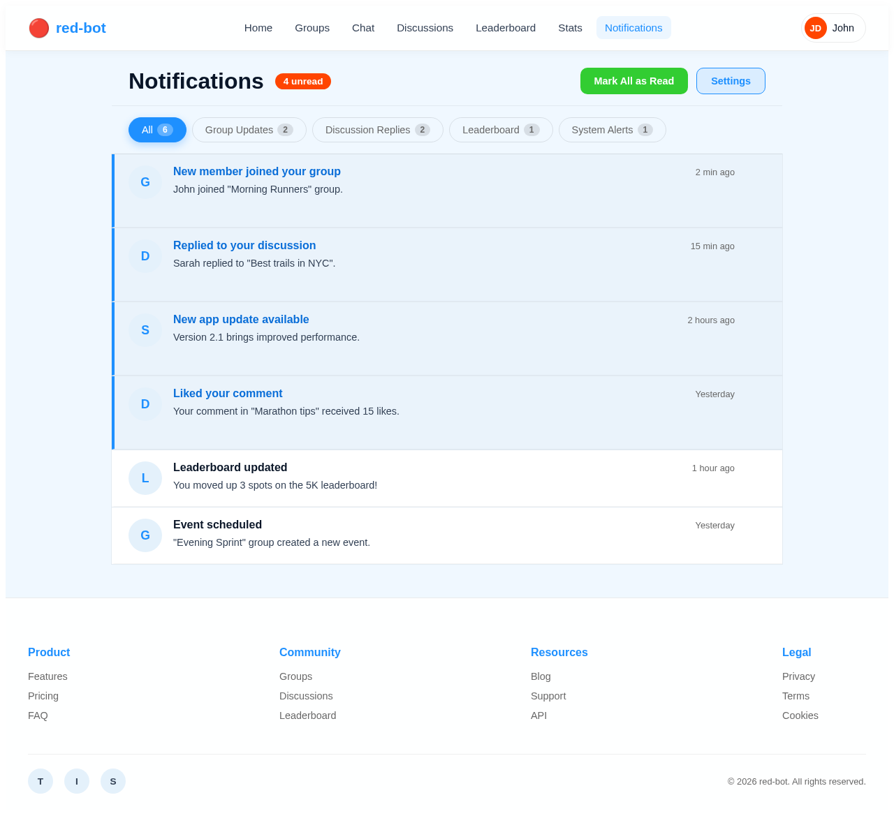 Notifications design preview