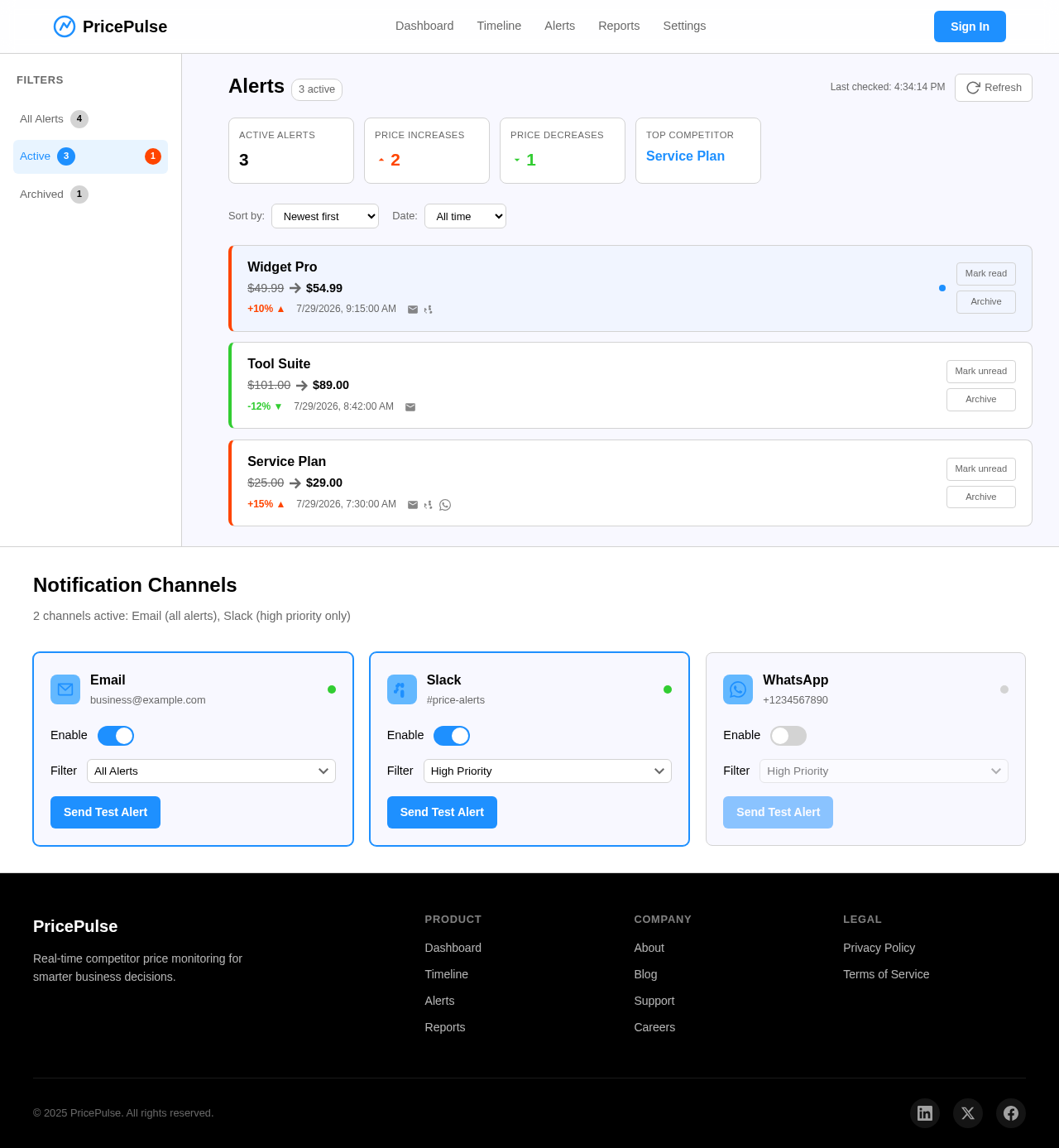 Alerts design preview