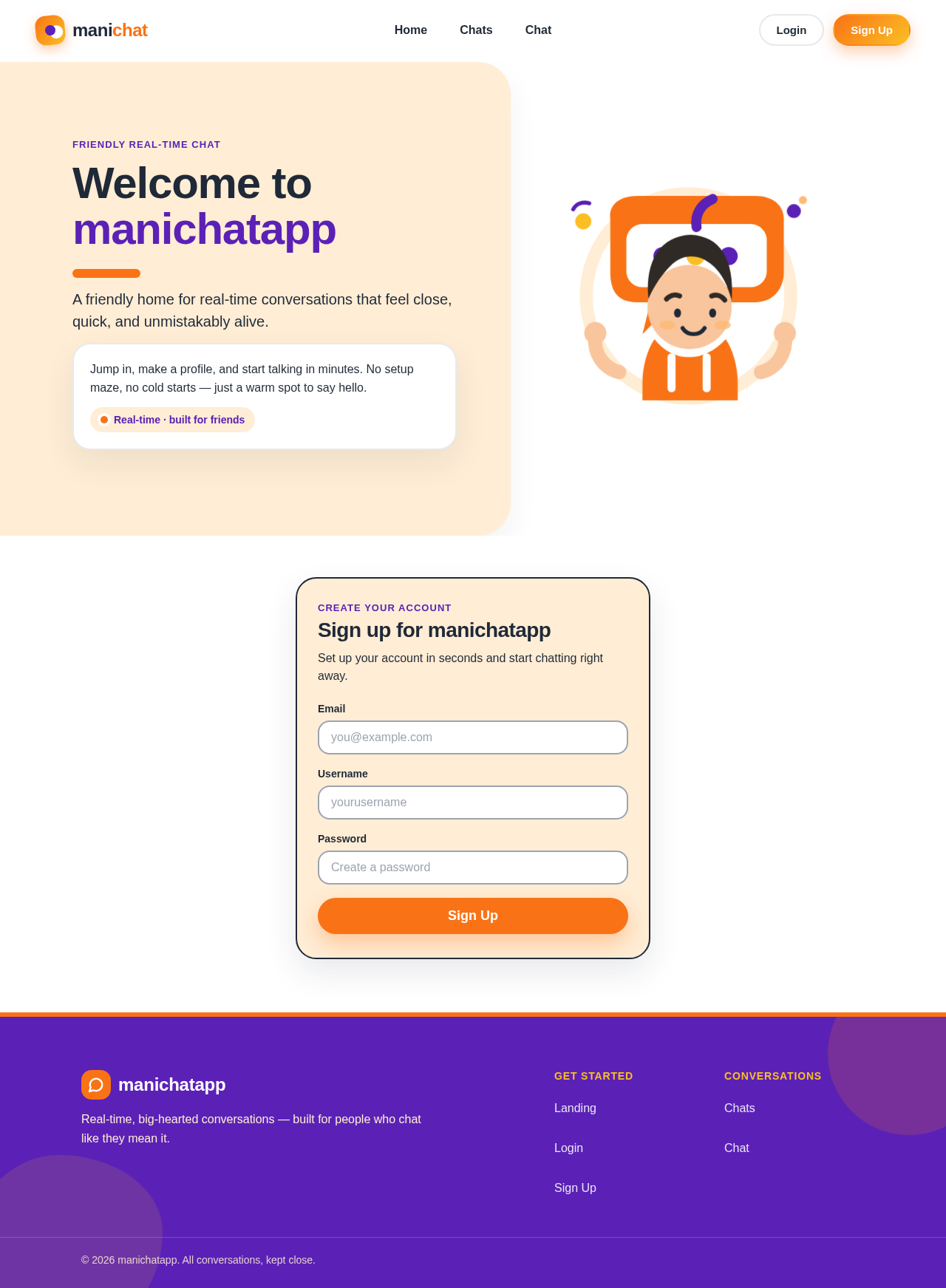 Sign Up design preview