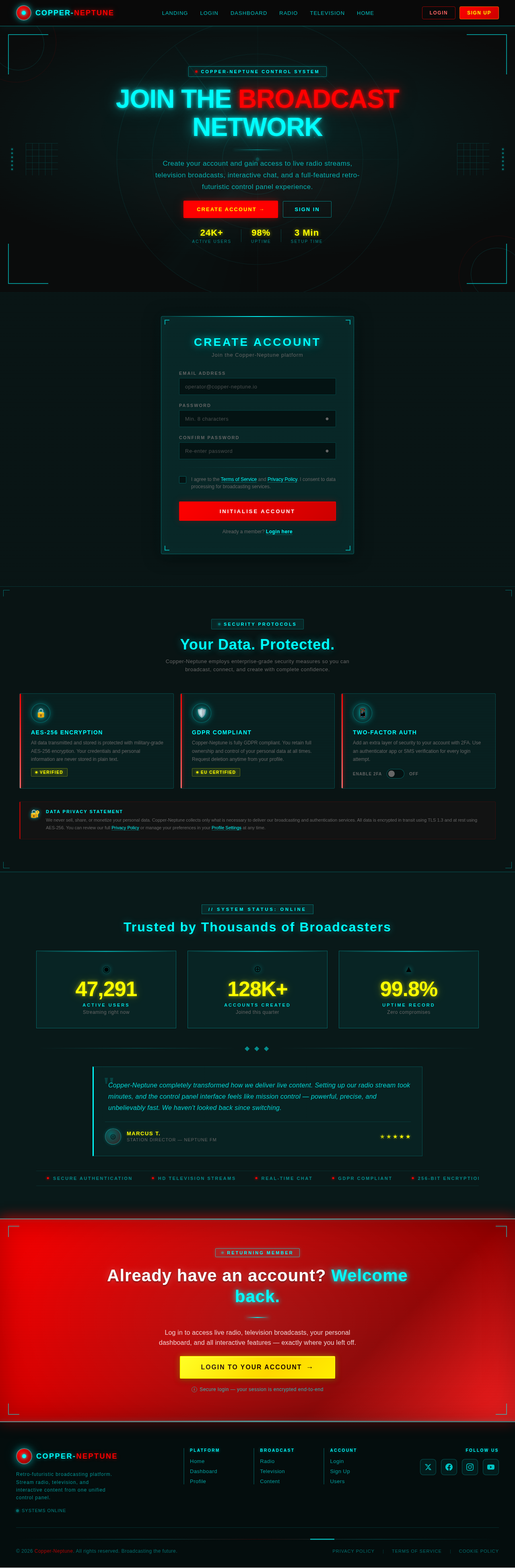 Signup design preview