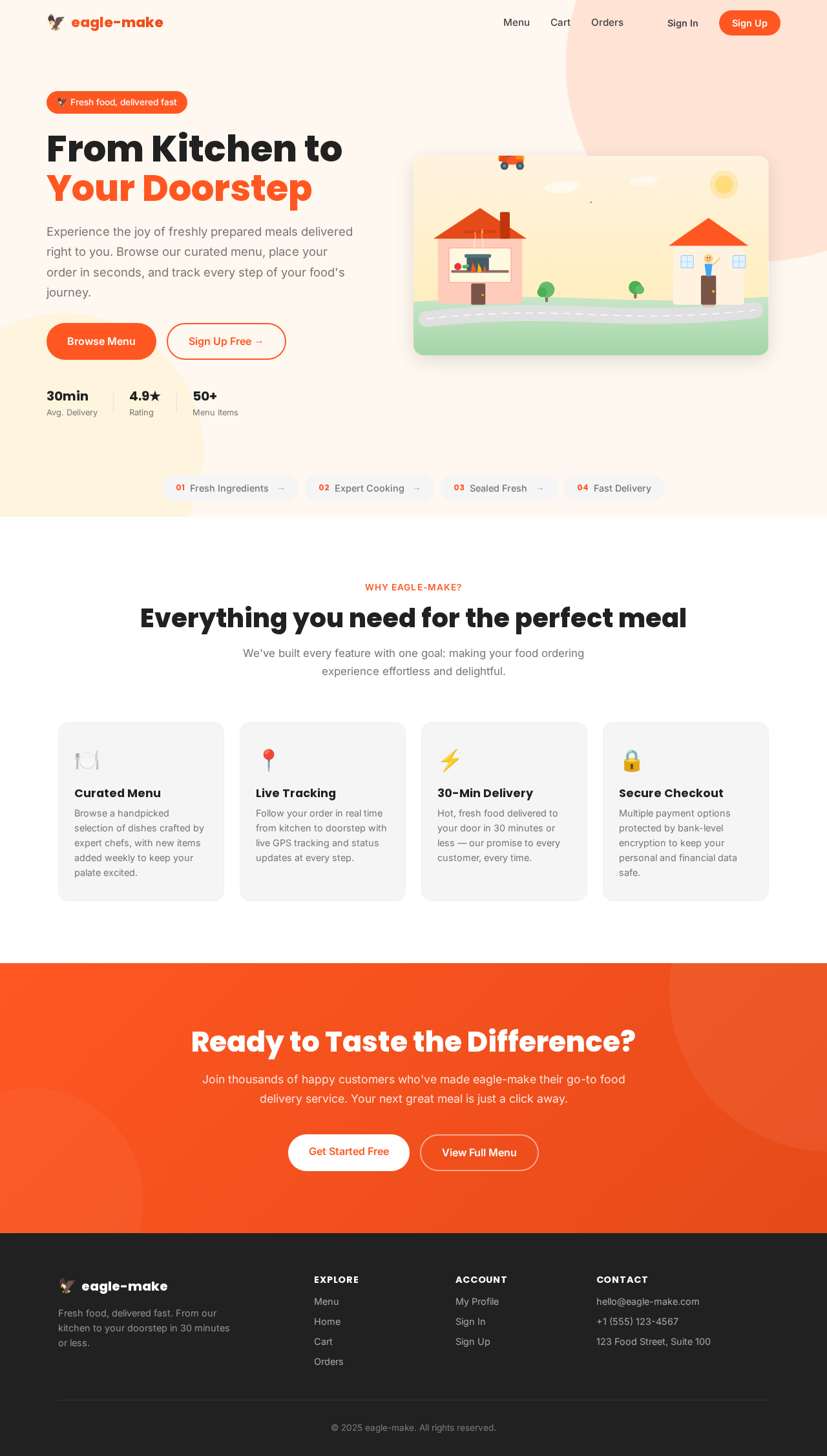 Landing design preview