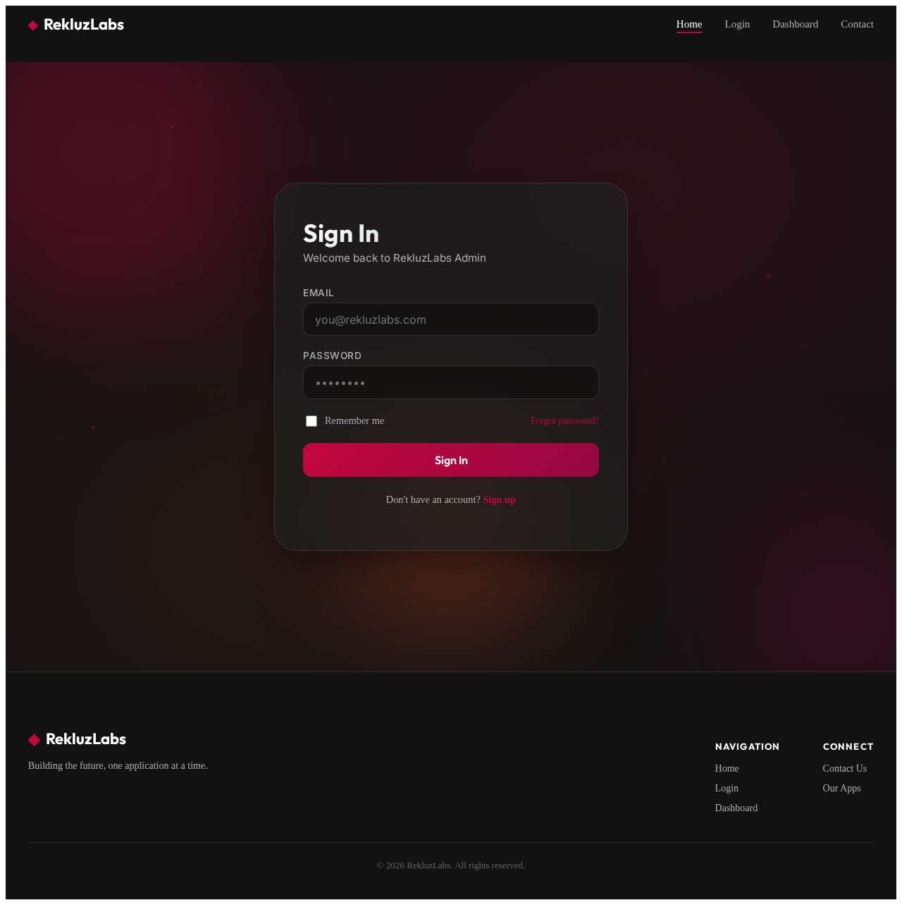 Login design preview