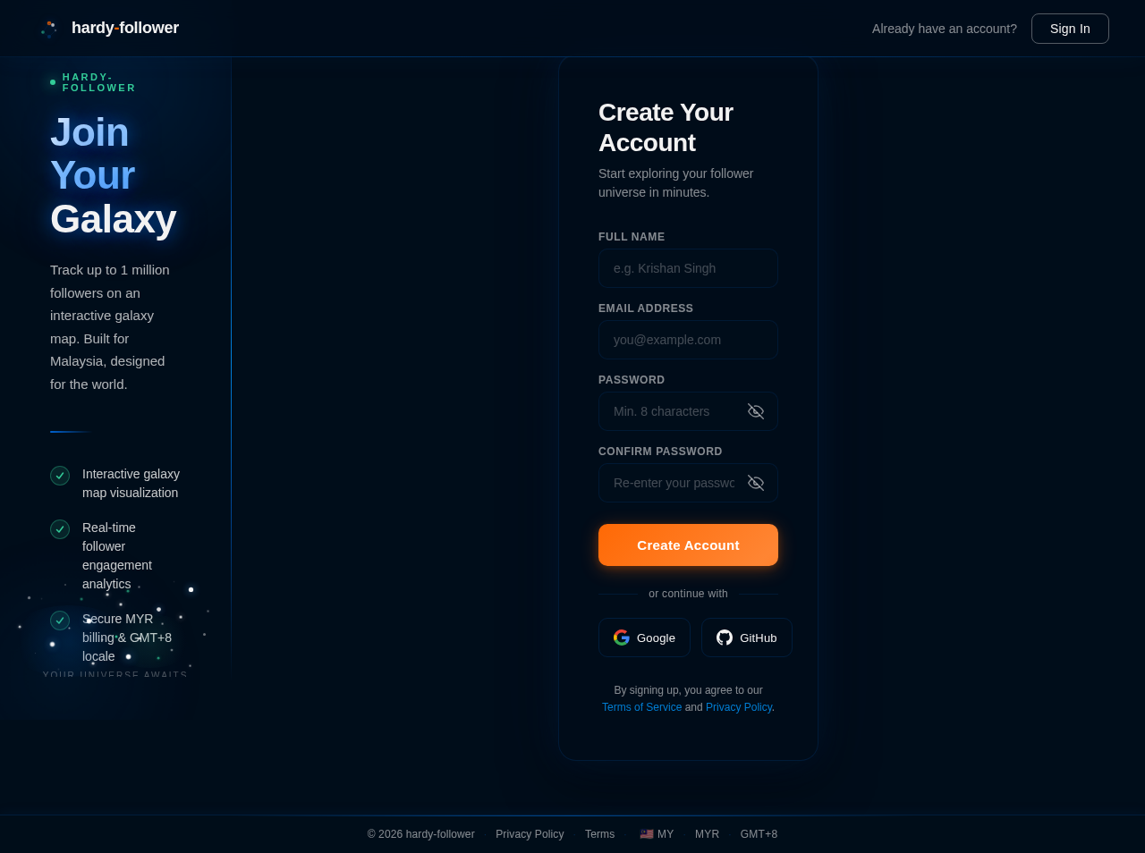 Signup design preview