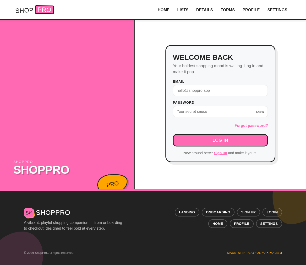 Login design preview