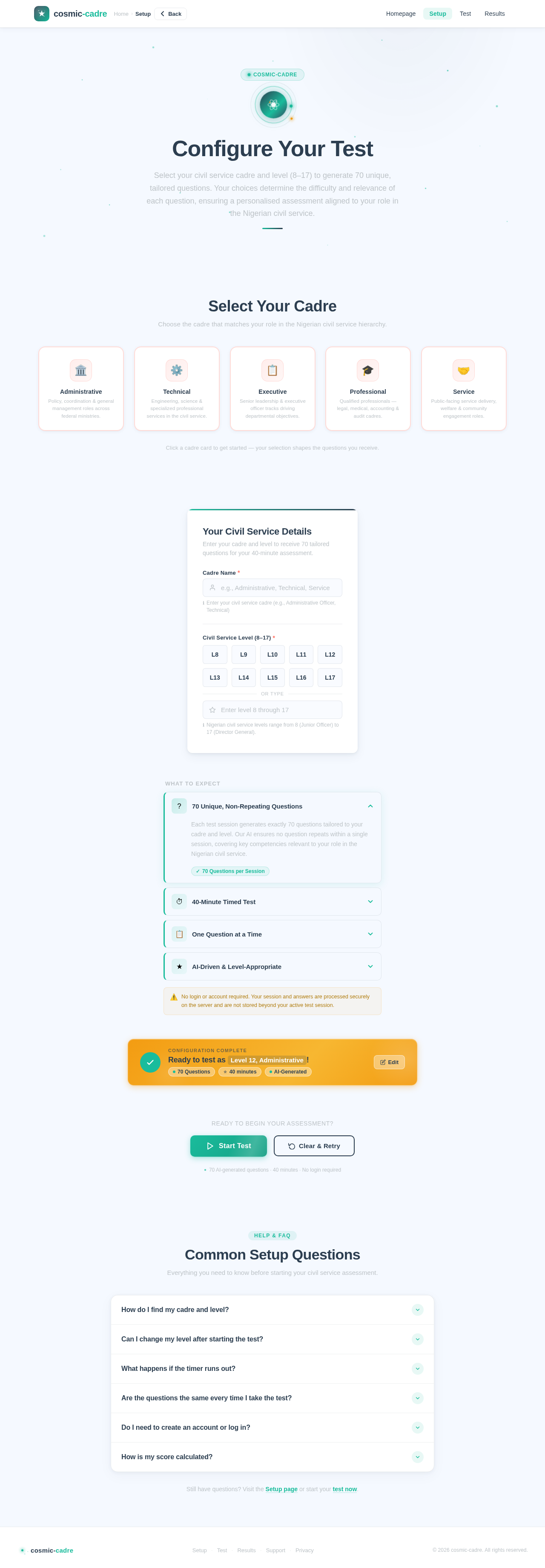 Setup design preview