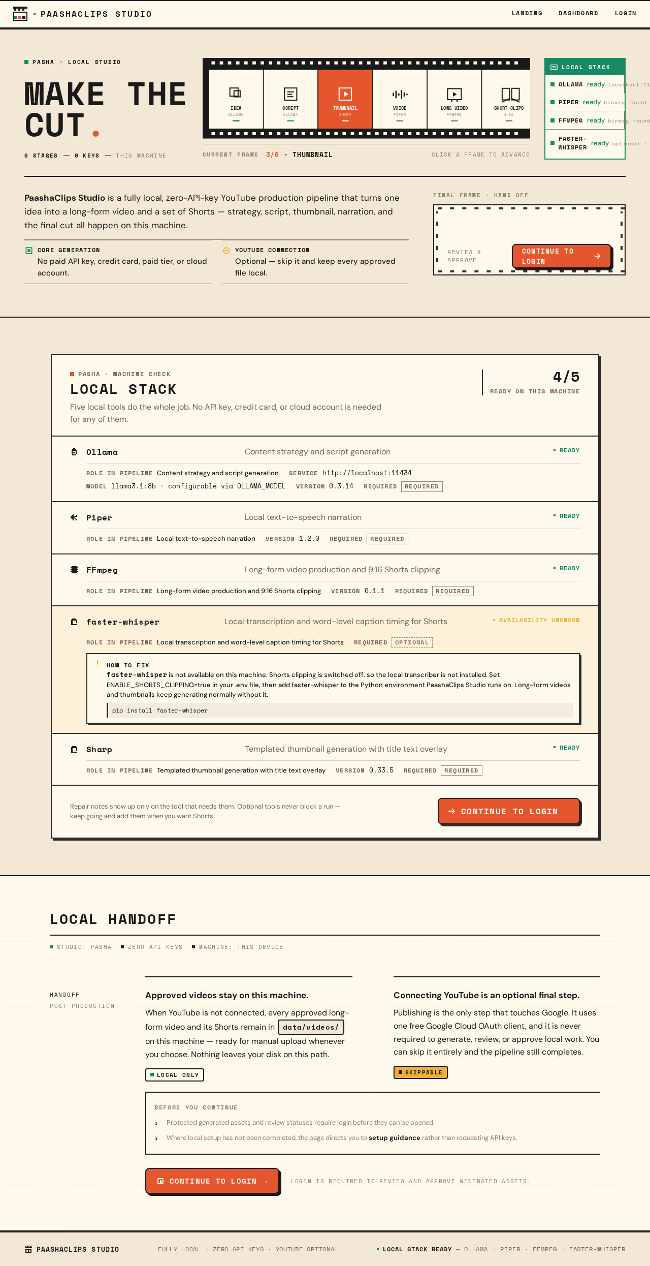 Landing design preview