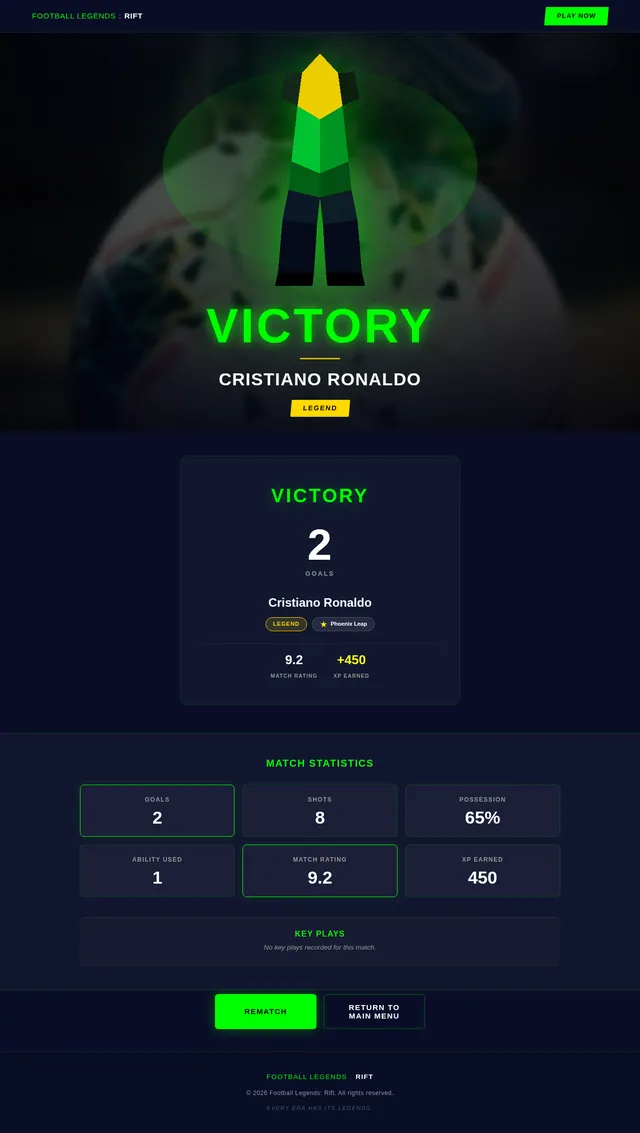 Victory Screen