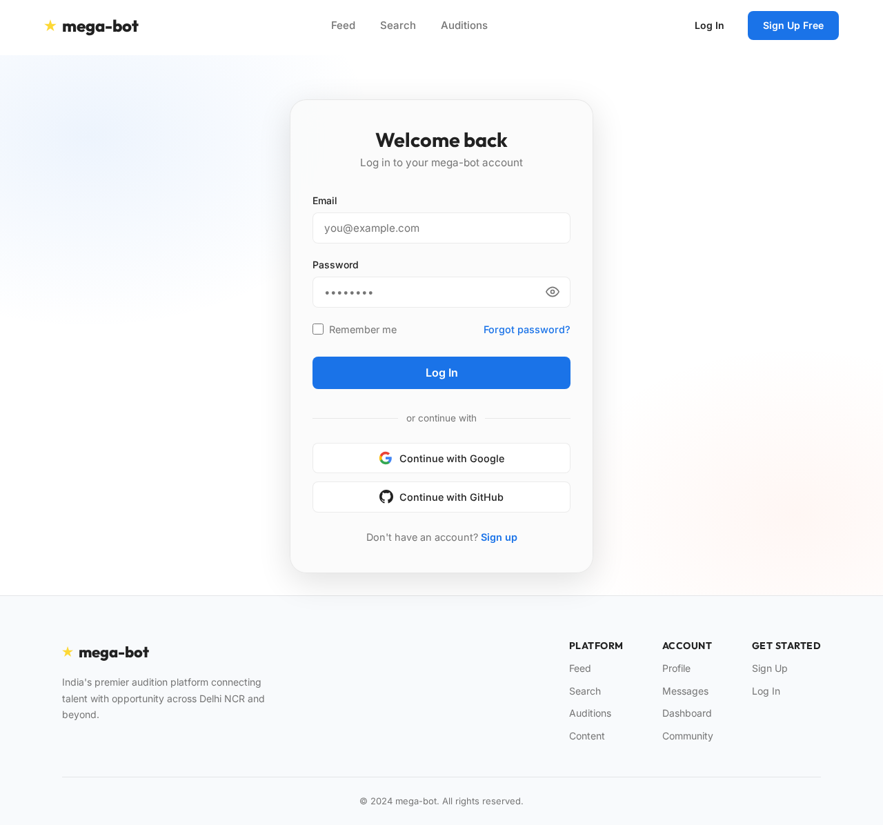 Login design preview