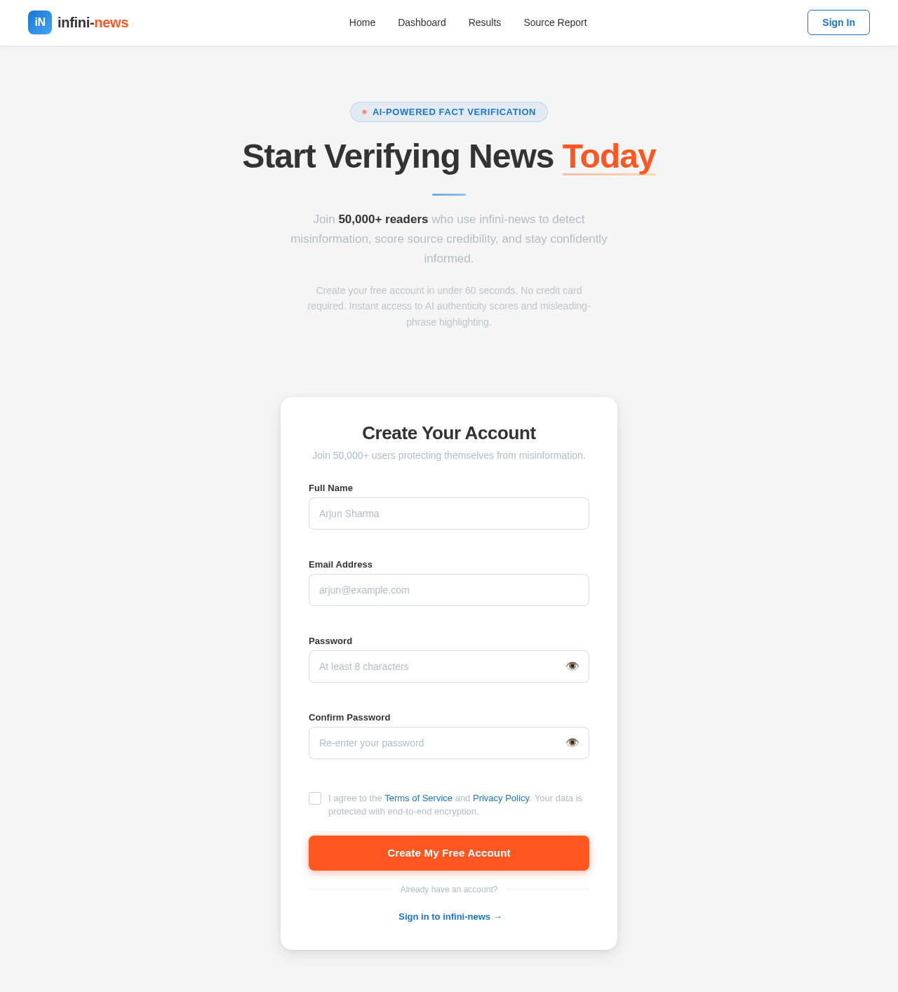 Signup design preview