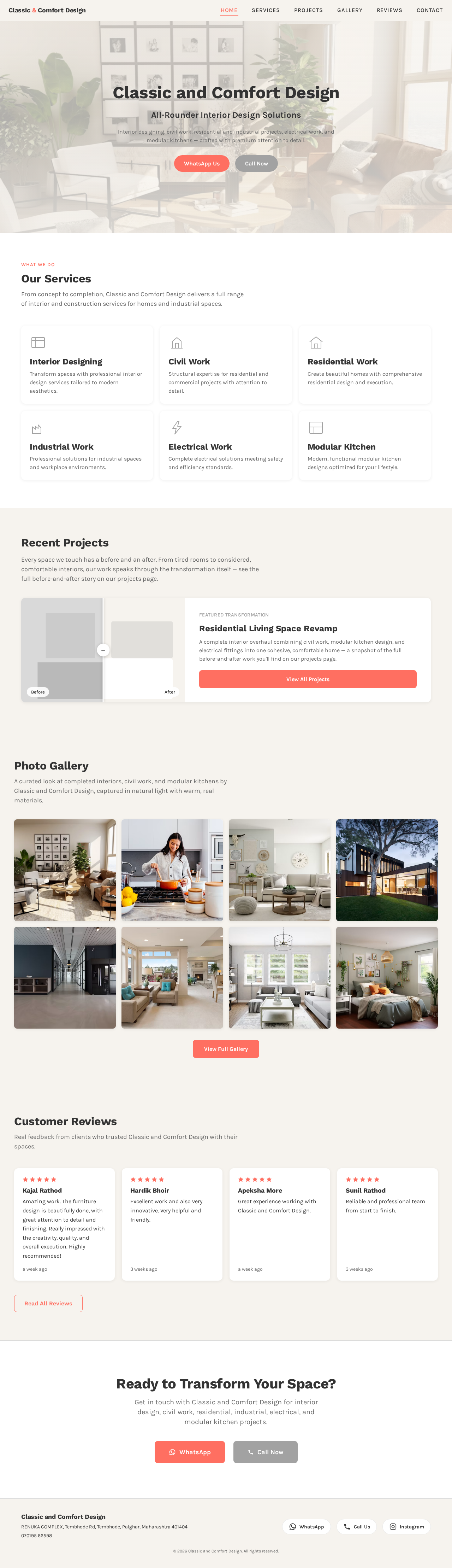 Landing design preview