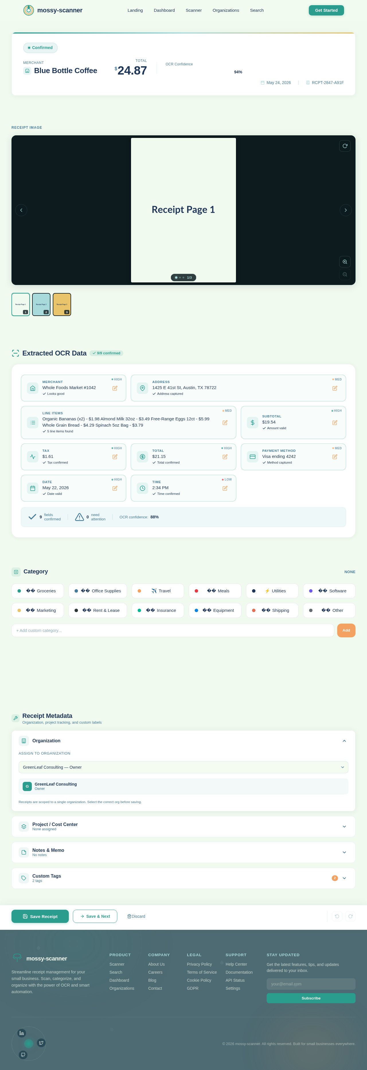 Receipt design preview