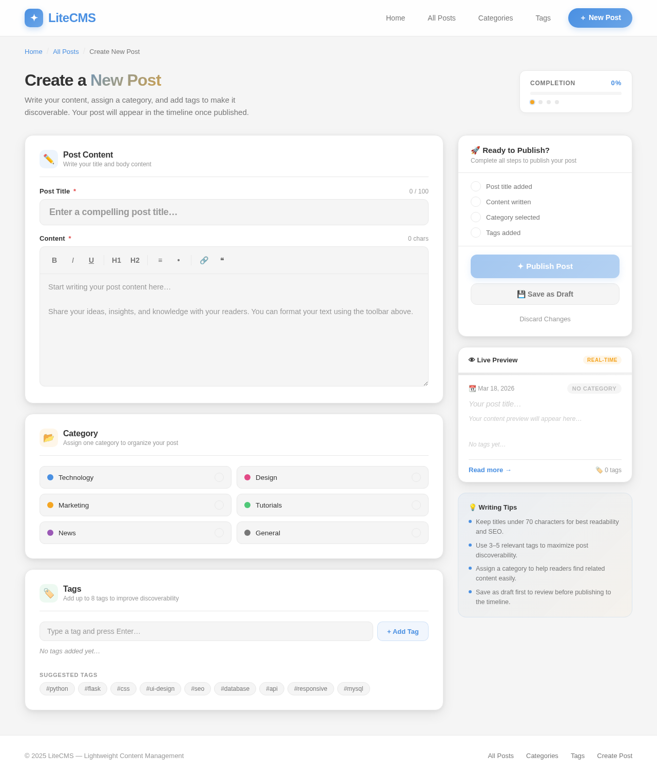 Create Post design preview