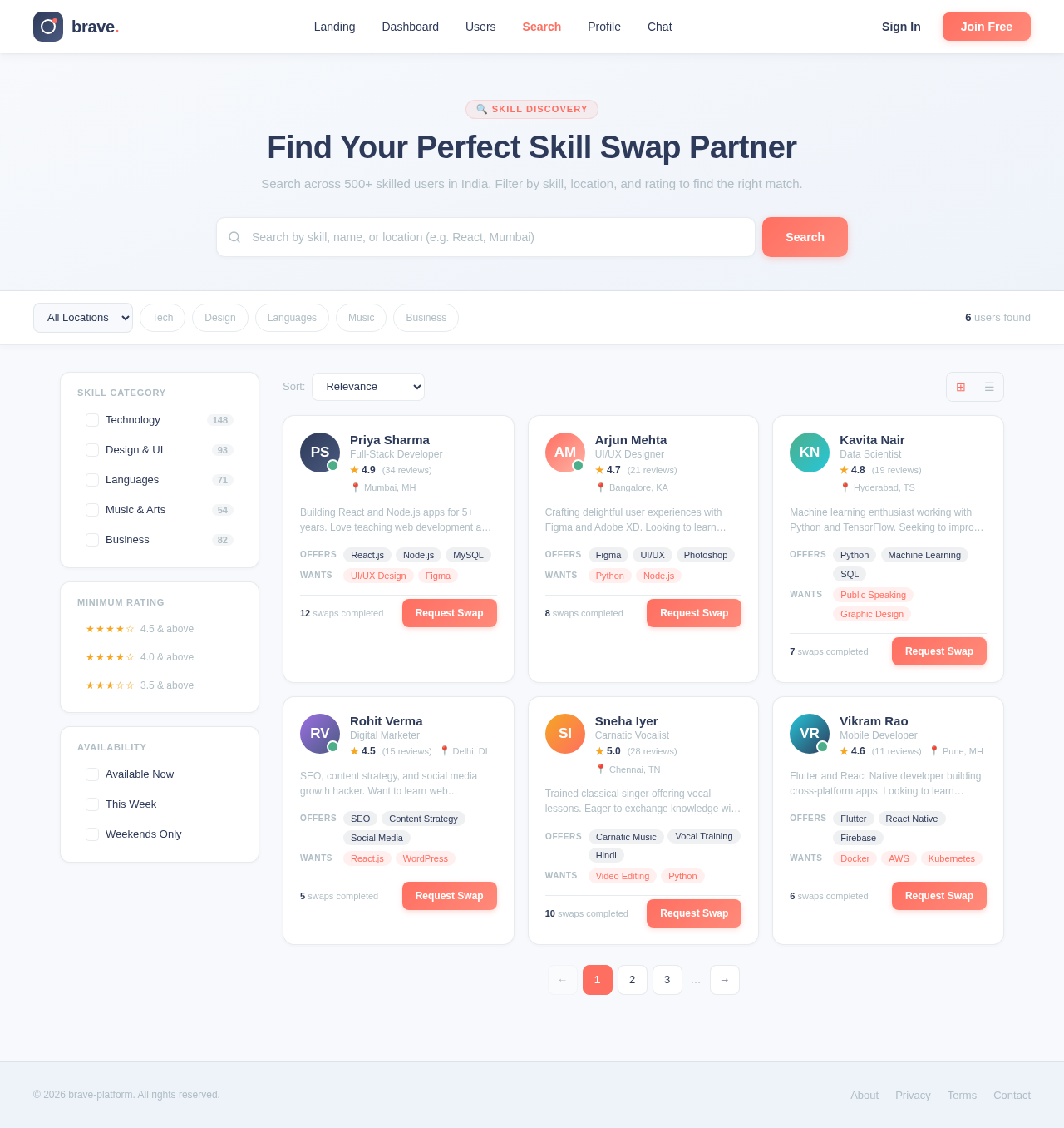 Search design preview