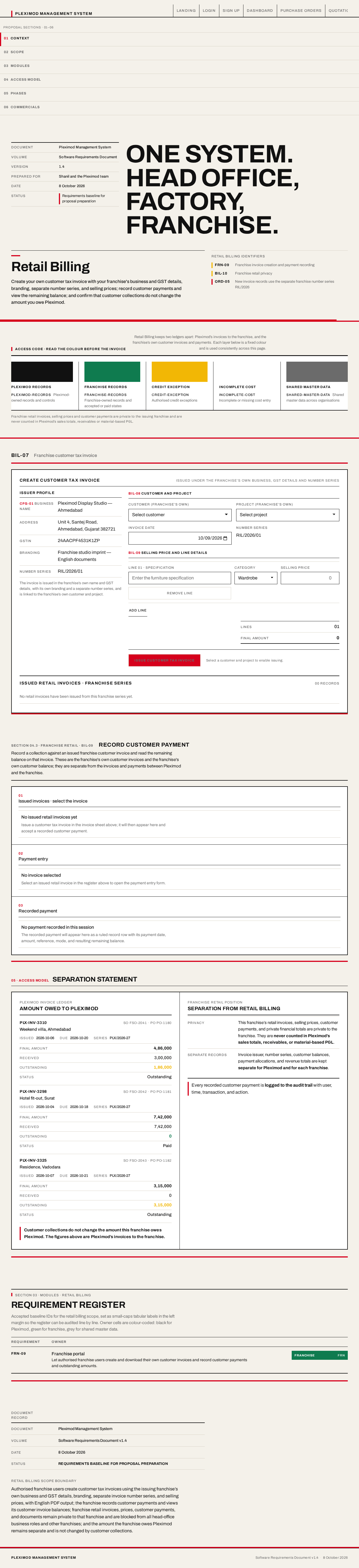 Retail Billing design preview