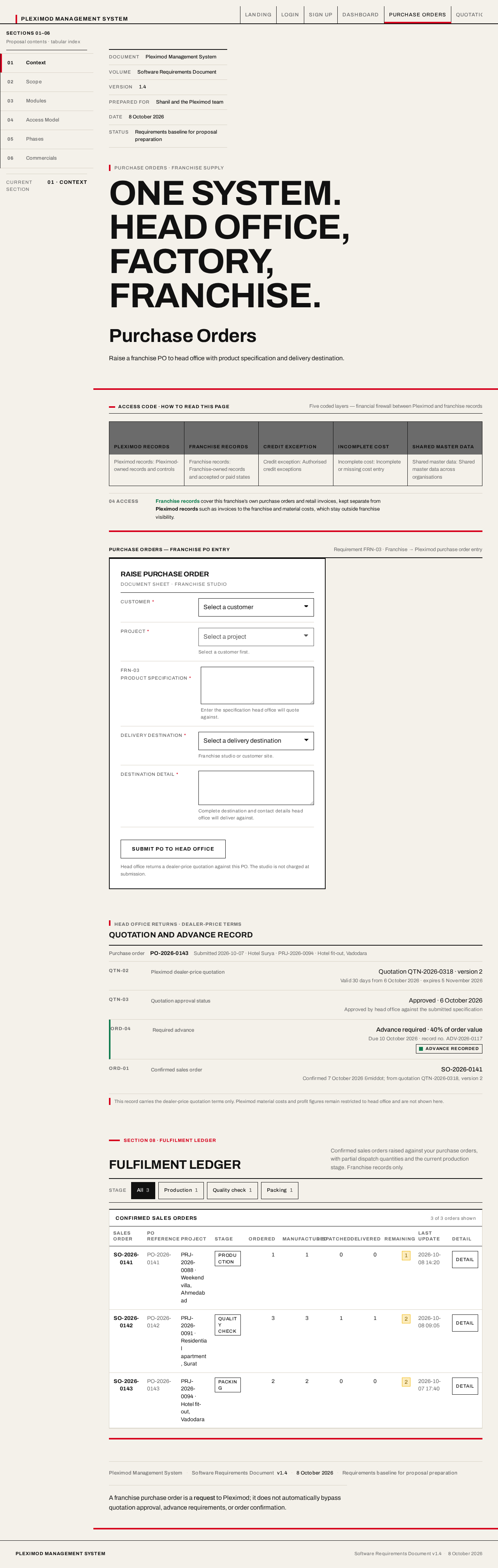 Purchase Orders design preview