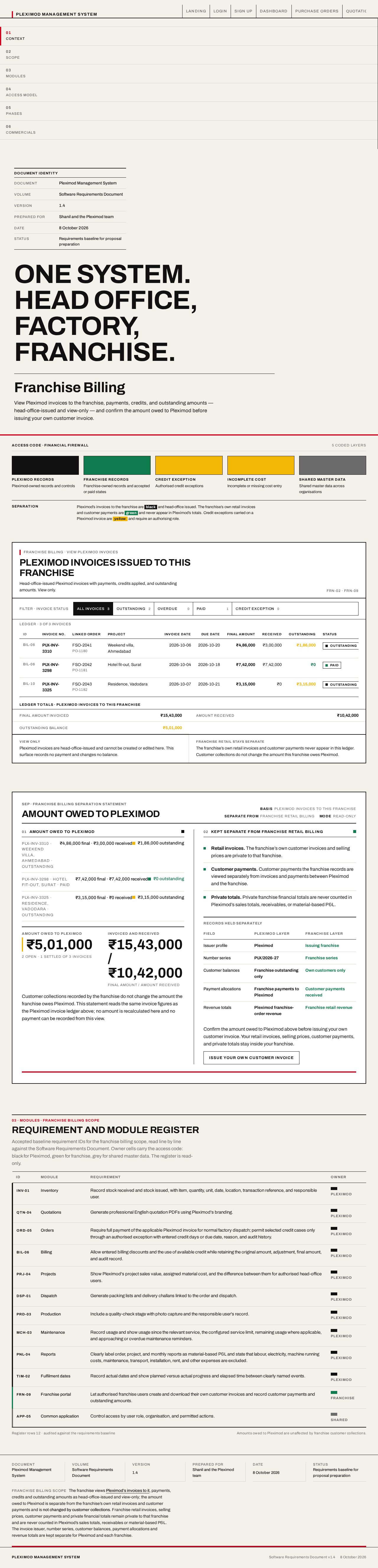 Franchise Billing design preview