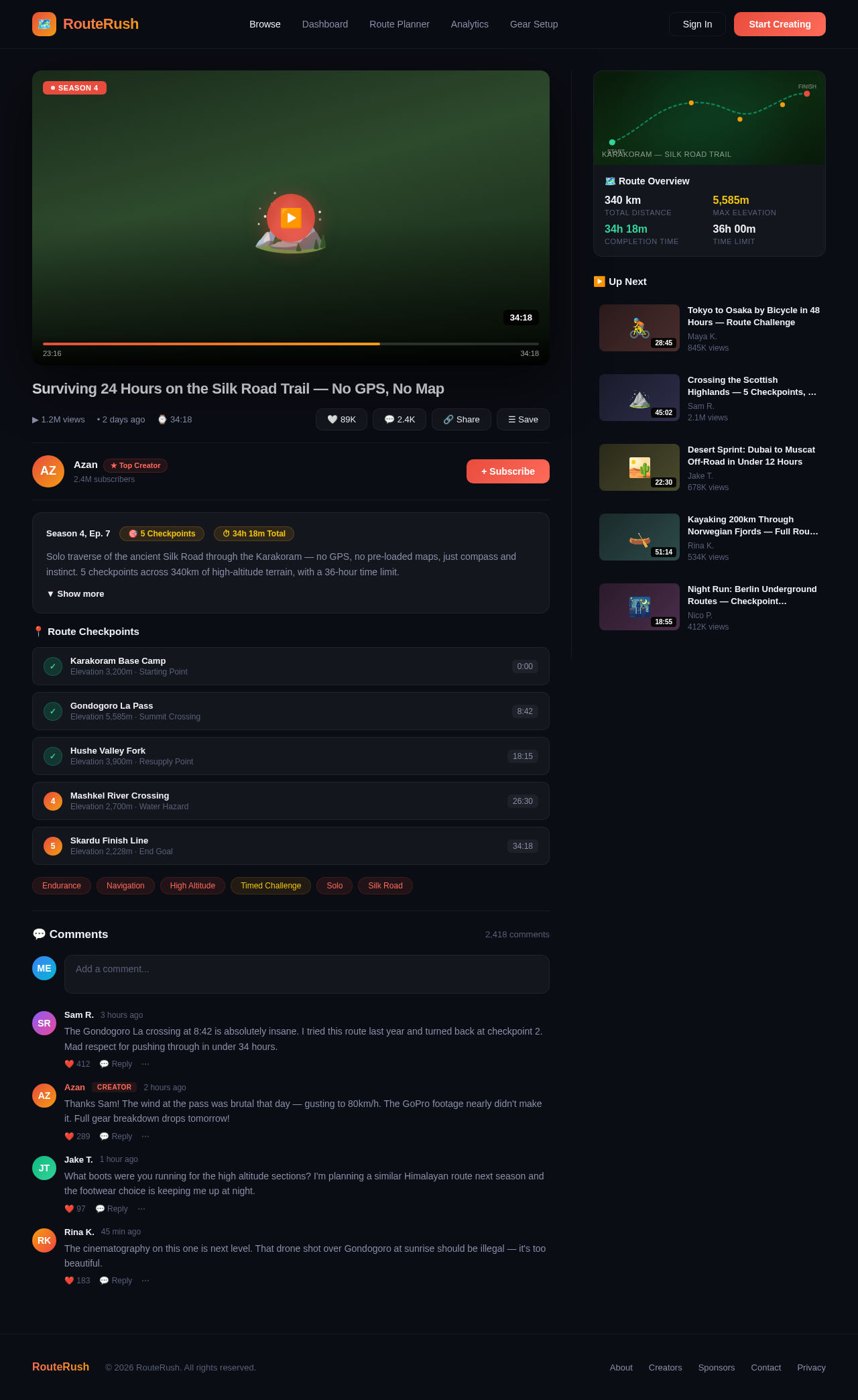 Video Page design preview