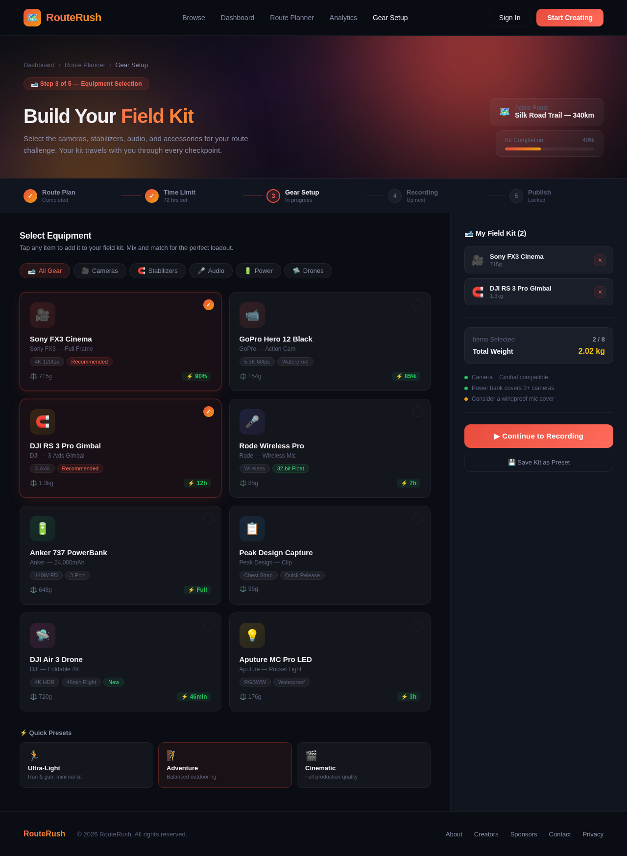 Gear Setup design preview