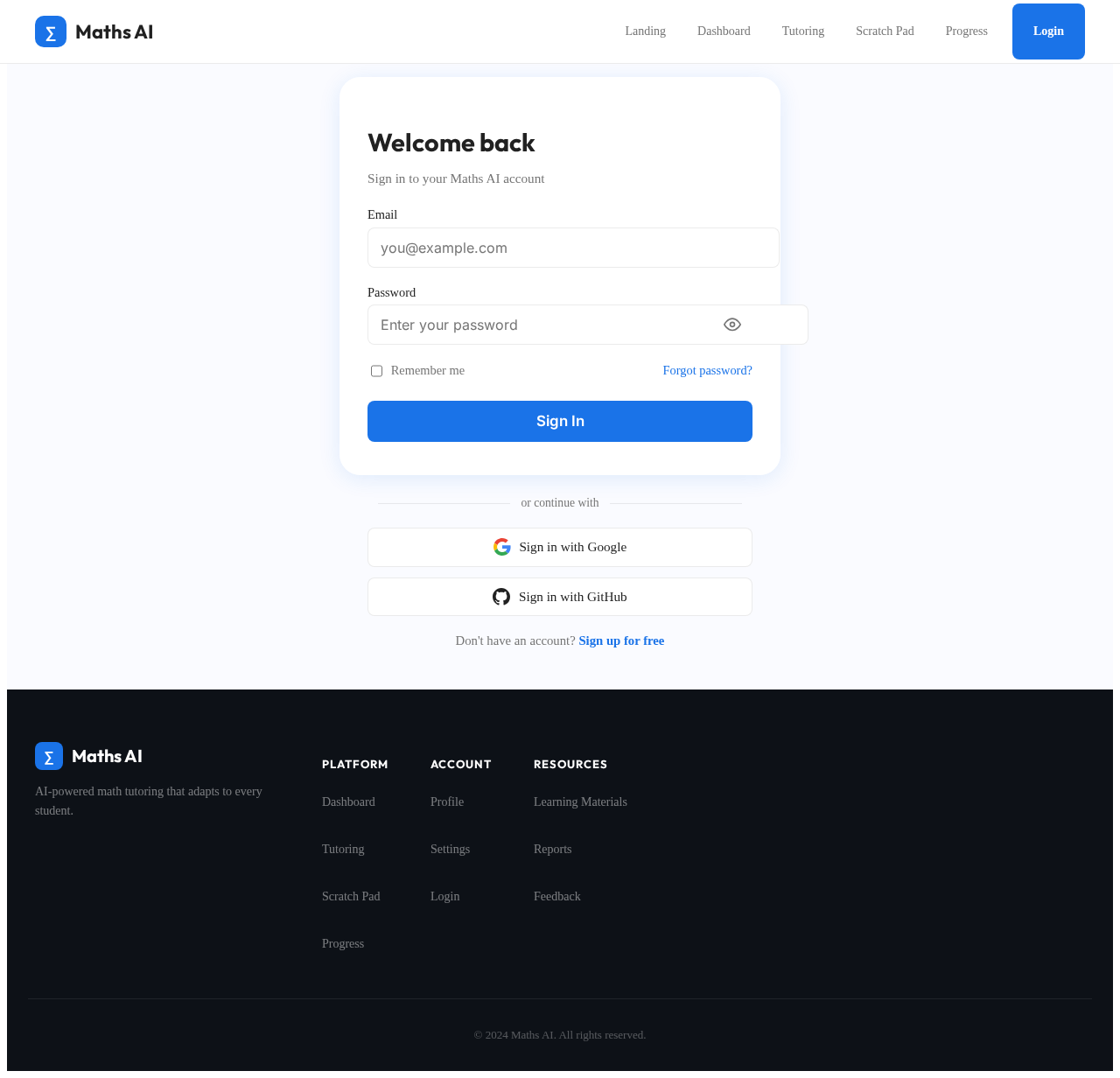 Login design preview