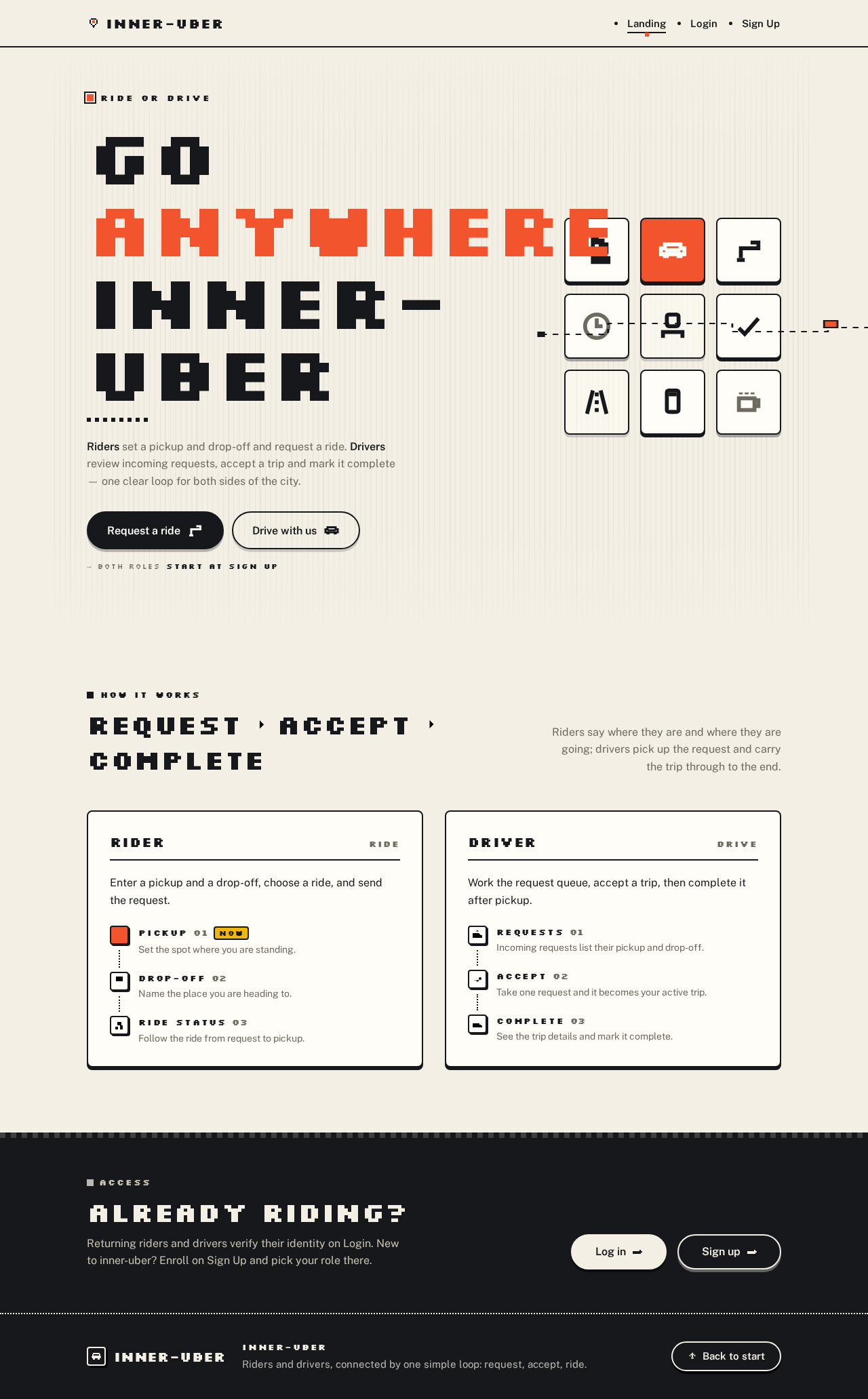 Landing design preview