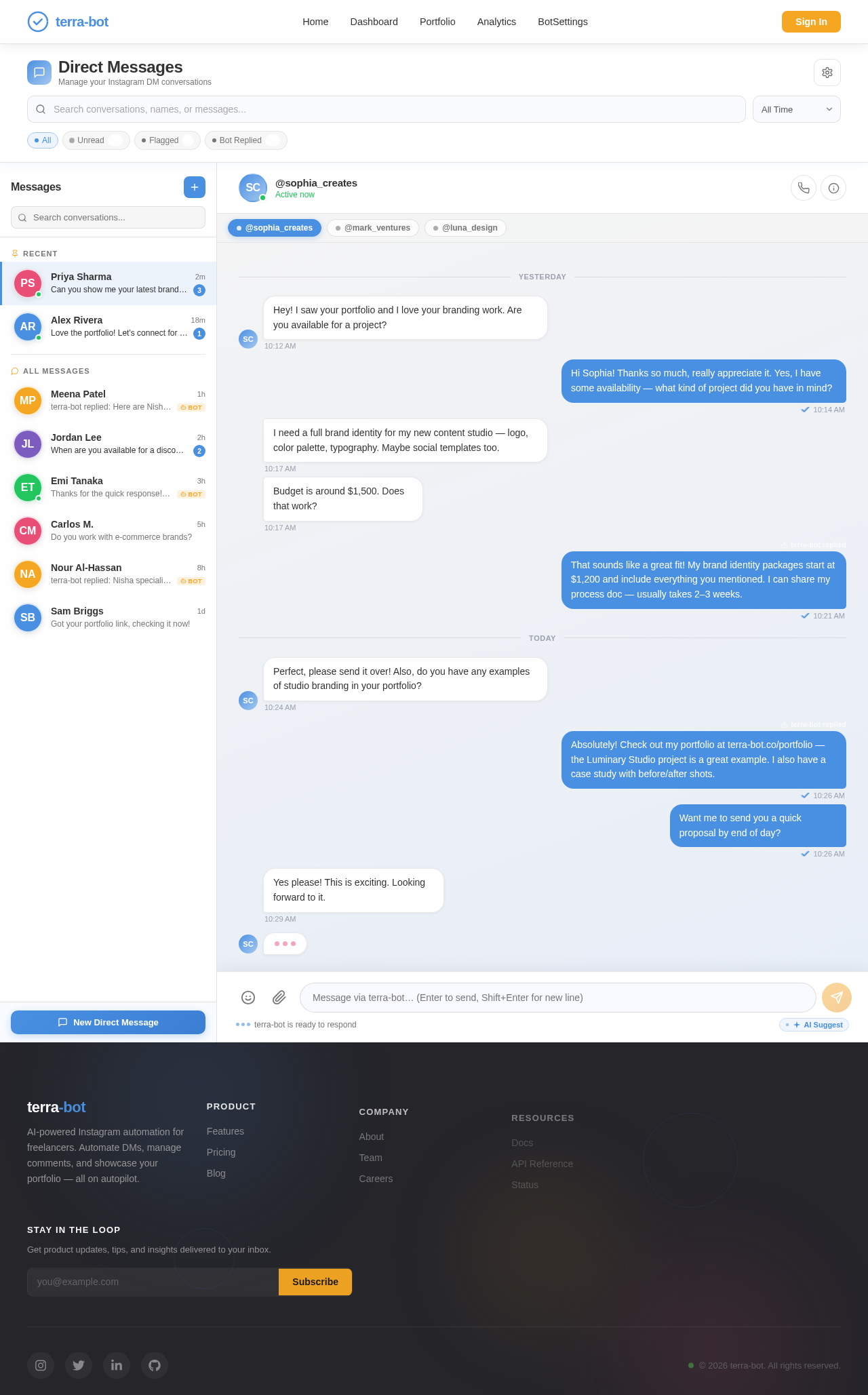 DMs design preview