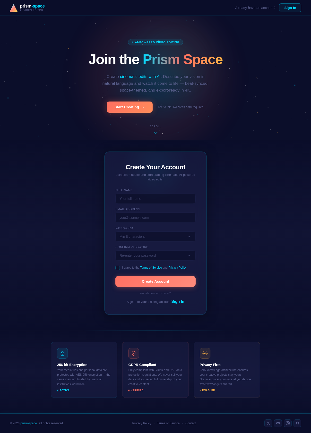 Signup design preview