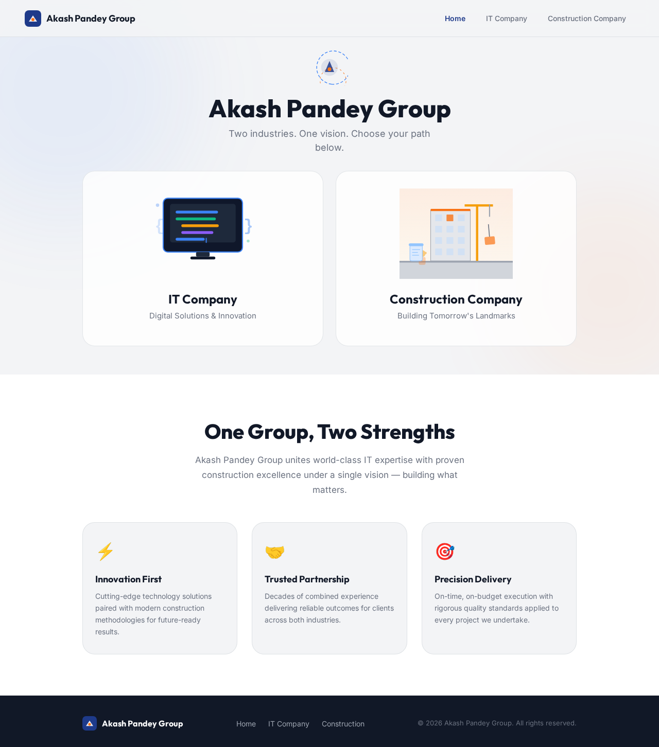Landing design preview