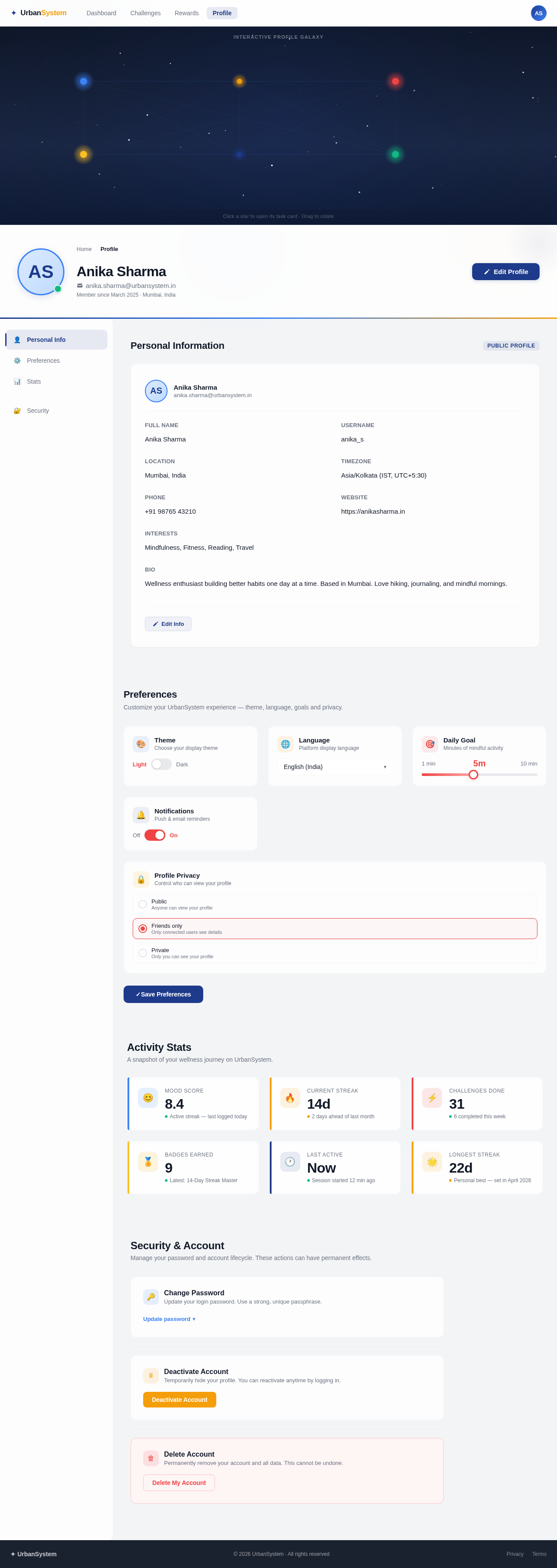 Profile design preview